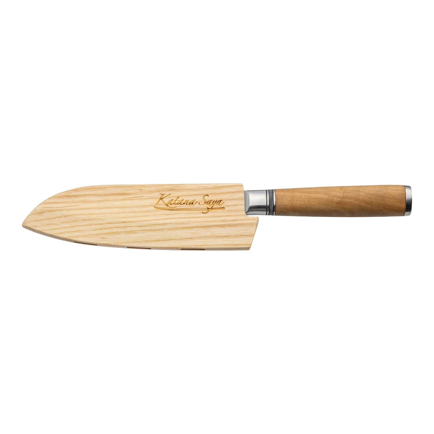 Katana Saya Olivewood 12cm Santoku Knife - Image 3