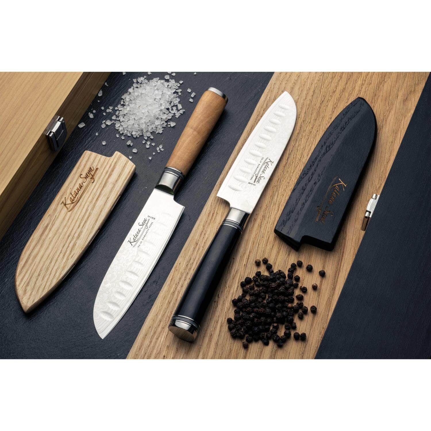 Katana Saya Olivewood 12cm Santoku Knife - Image 5