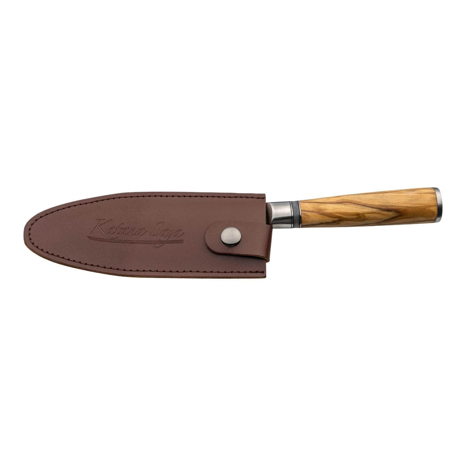 Katana Saya Olivewood 15cm Cooks Knife - Image 3