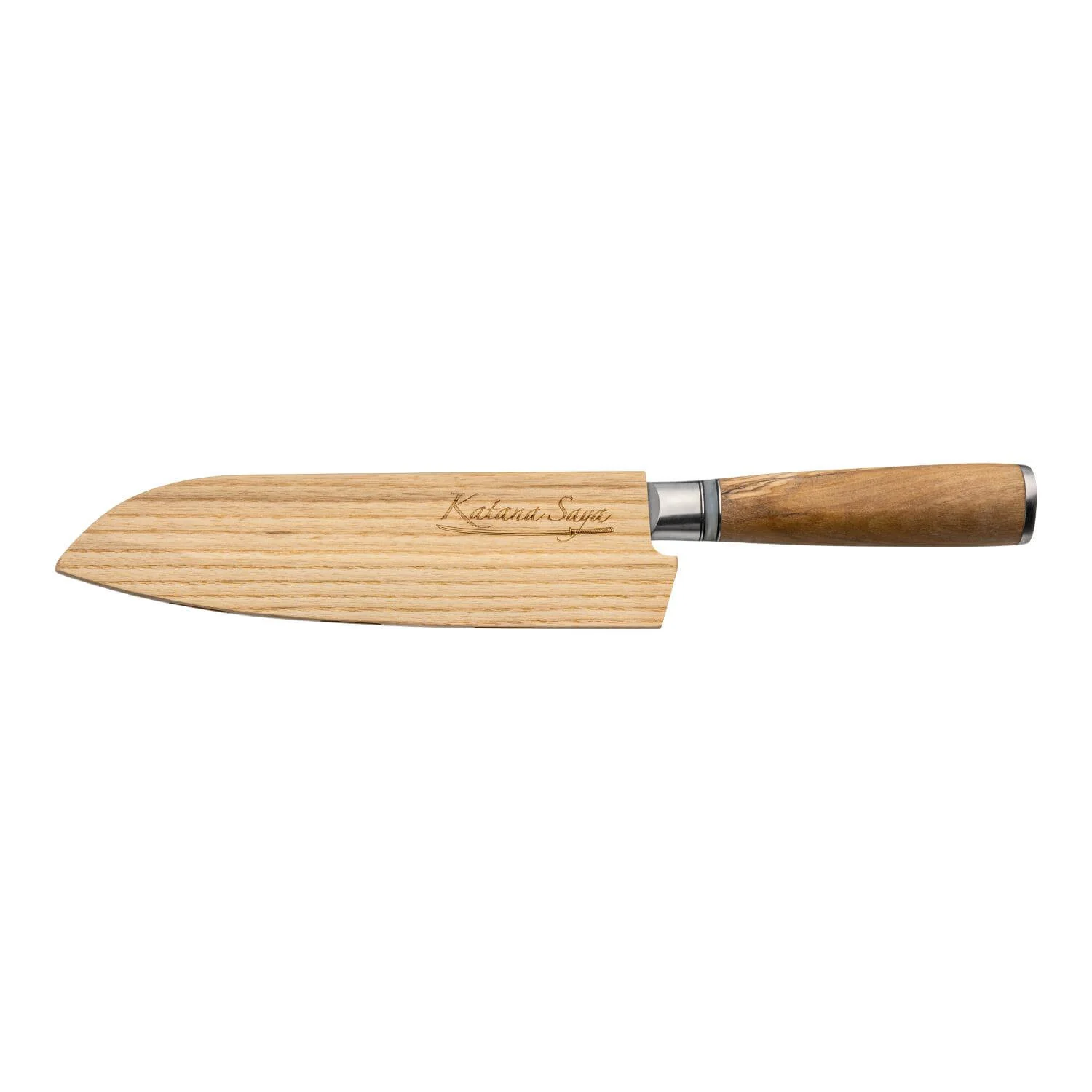 Katana Saya Olivewood 18cm Santoku Knife - Image 3