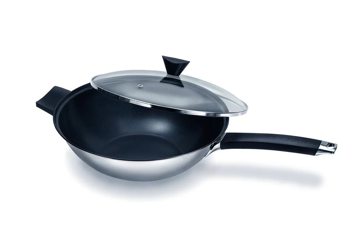 Ken Hom Performance Non-Stick Stainless Steel Wok - 32cm