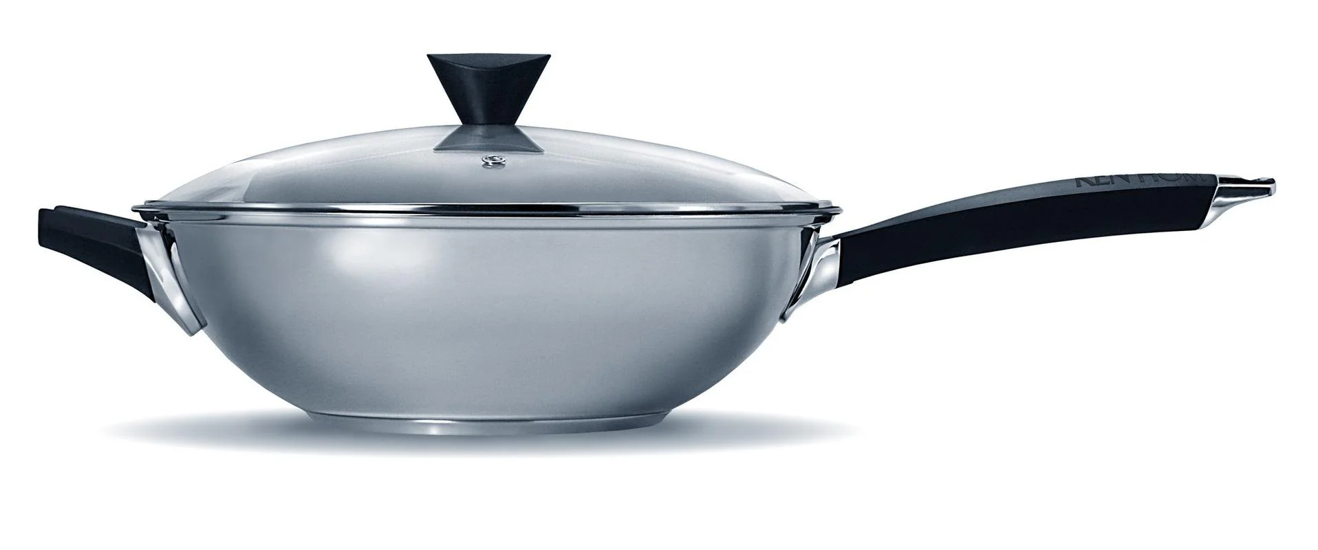 Ken Hom Performance Non-Stick Stainless Steel Wok - 32cm - Image 2