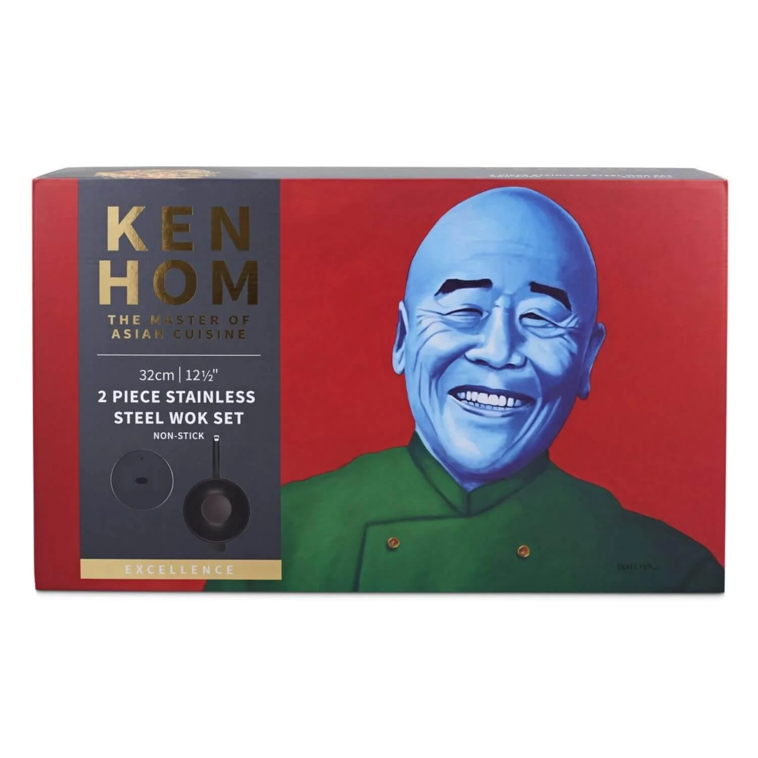 Ken Hom Excellence Non-Stick Wok Set - 2 Piece - Image 3