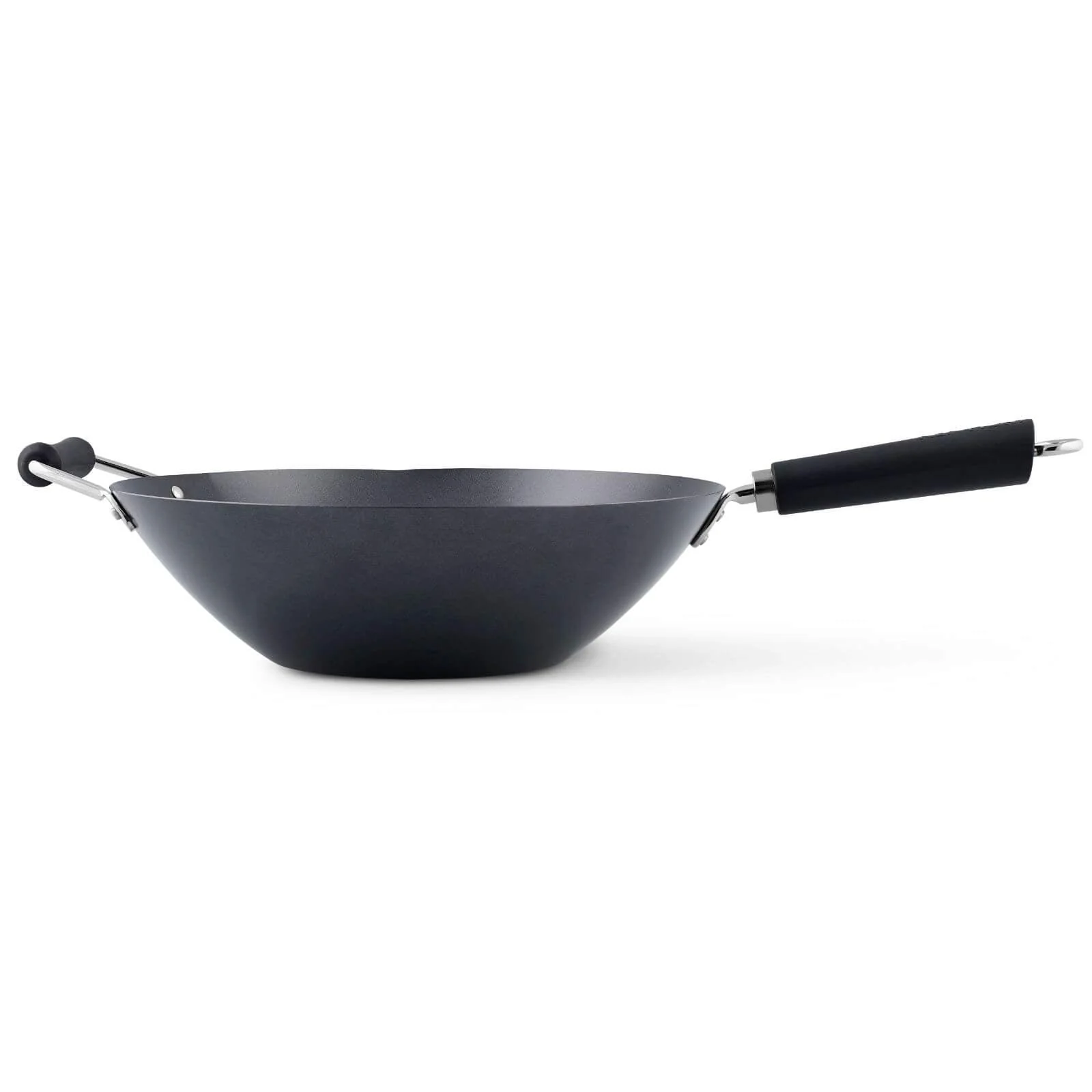 Ken Hom Excellence Non-Stick Carbon Steel Wok - 35cm - Image 2