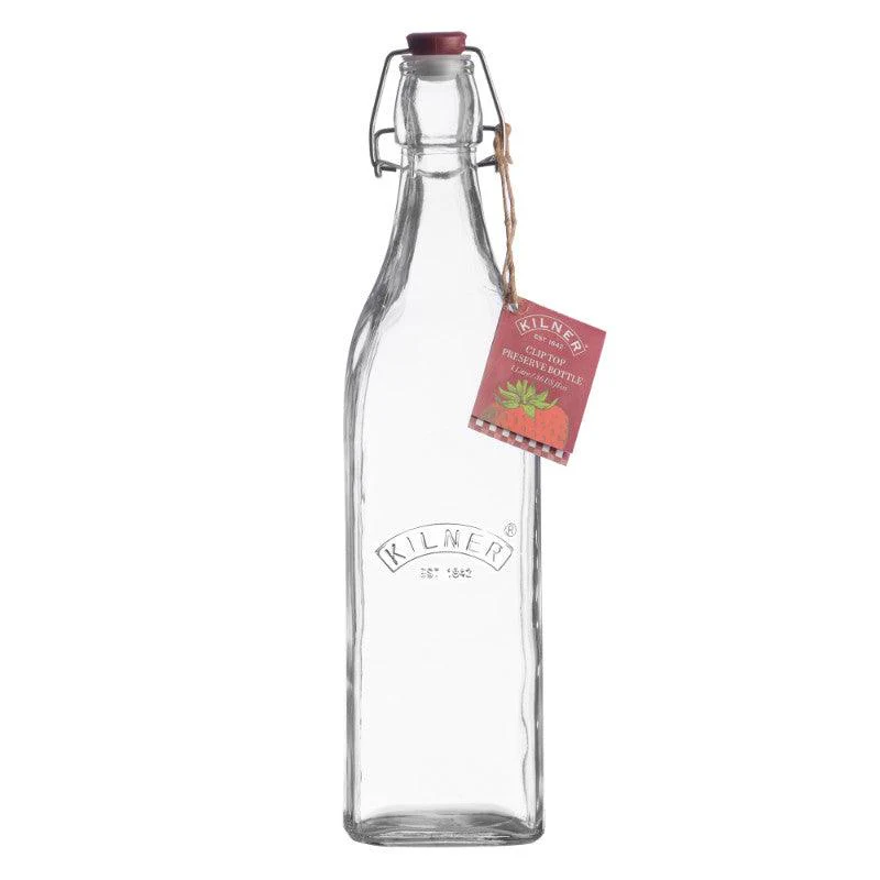 Kilner Glass Square Clip Top Bottle - 1 Litre - Image 3