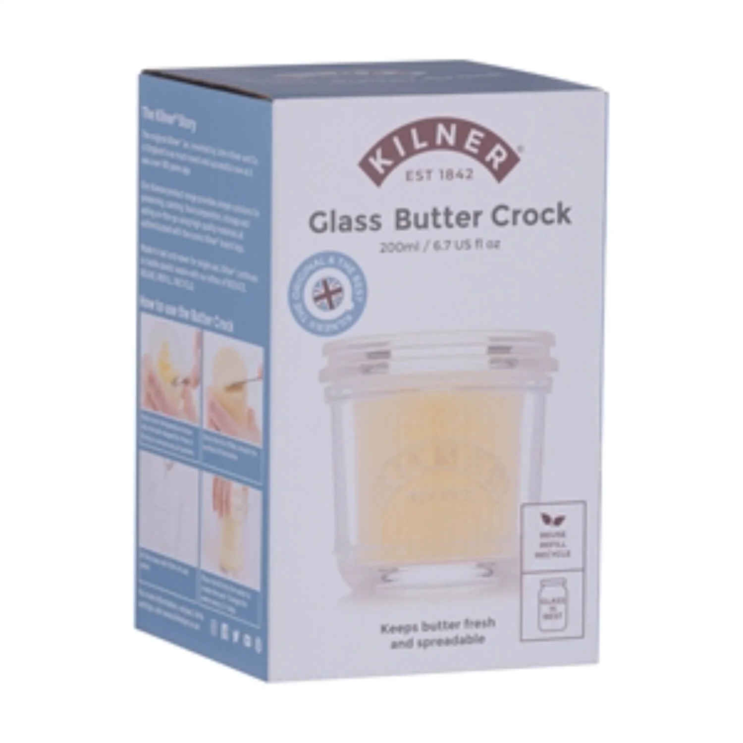 Kilner® 200ml Glass Butter Crock - Image 3