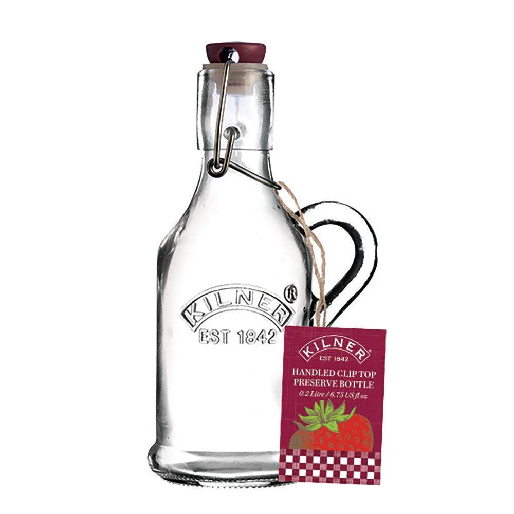 Kilner Glass Handled Clip Top Preserve Bottle - 200ml - Image 4