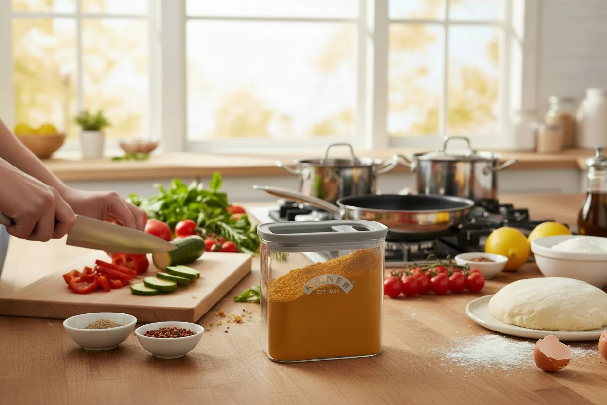 Kilner® Fresh Storage 700ml Spice Jar & Measuring Spoon - Image 2