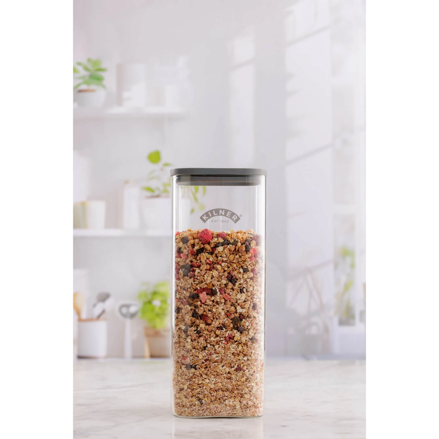 Kilner Fresh Storage Square Glass Jar - 3.5 Litre - Image 3