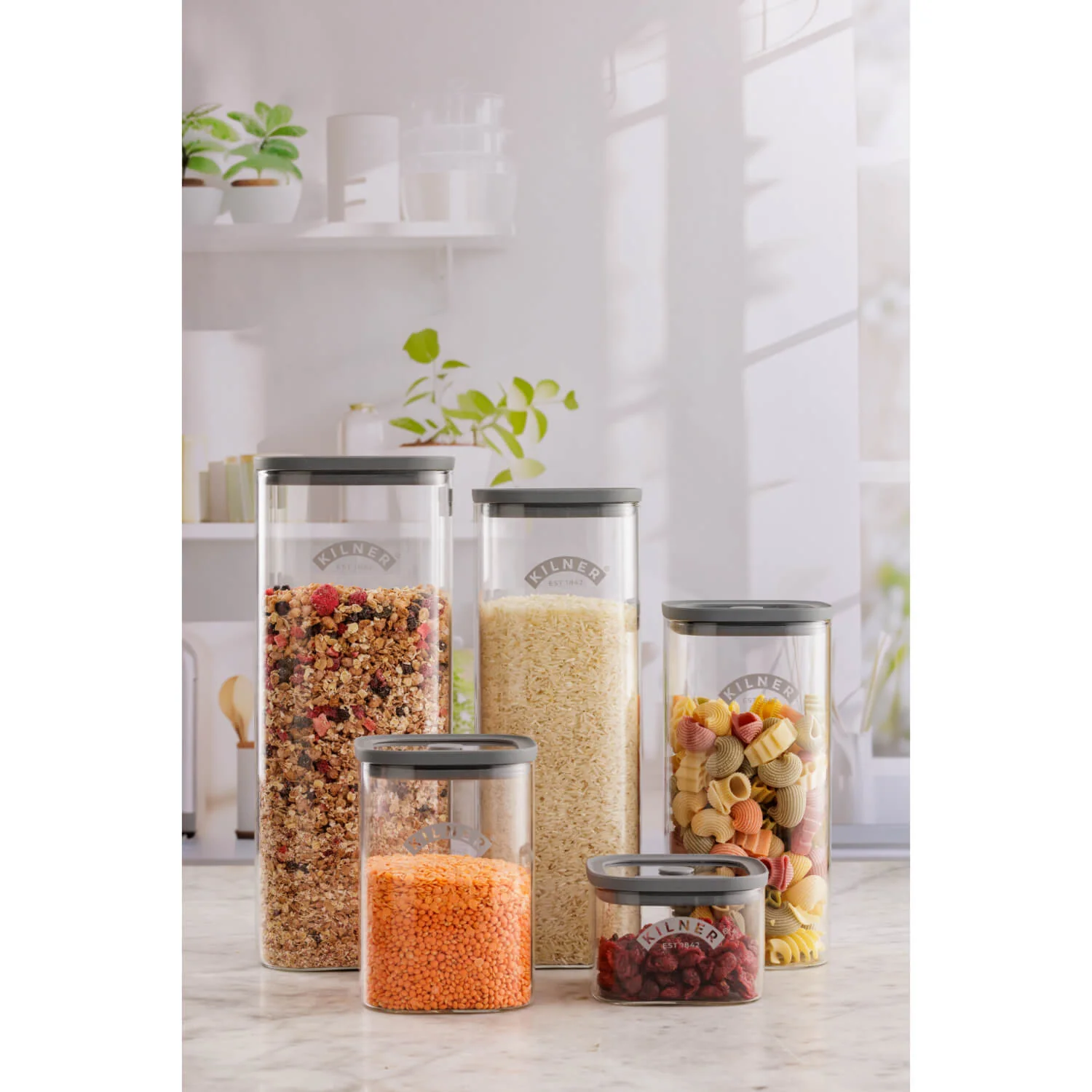 Kilner Fresh Storage Square Glass Jar - 0.5 Litre - Image 6