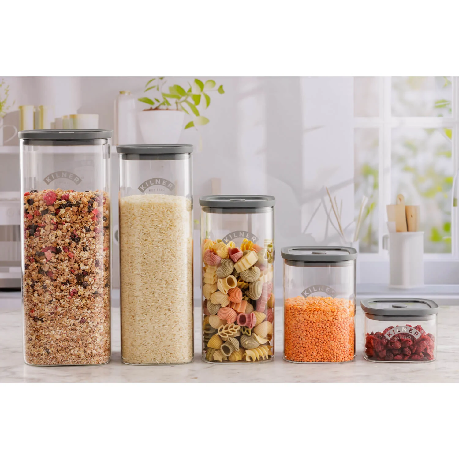 Kilner Fresh Storage Square Glass Jar - 0.5 Litre - Image 7