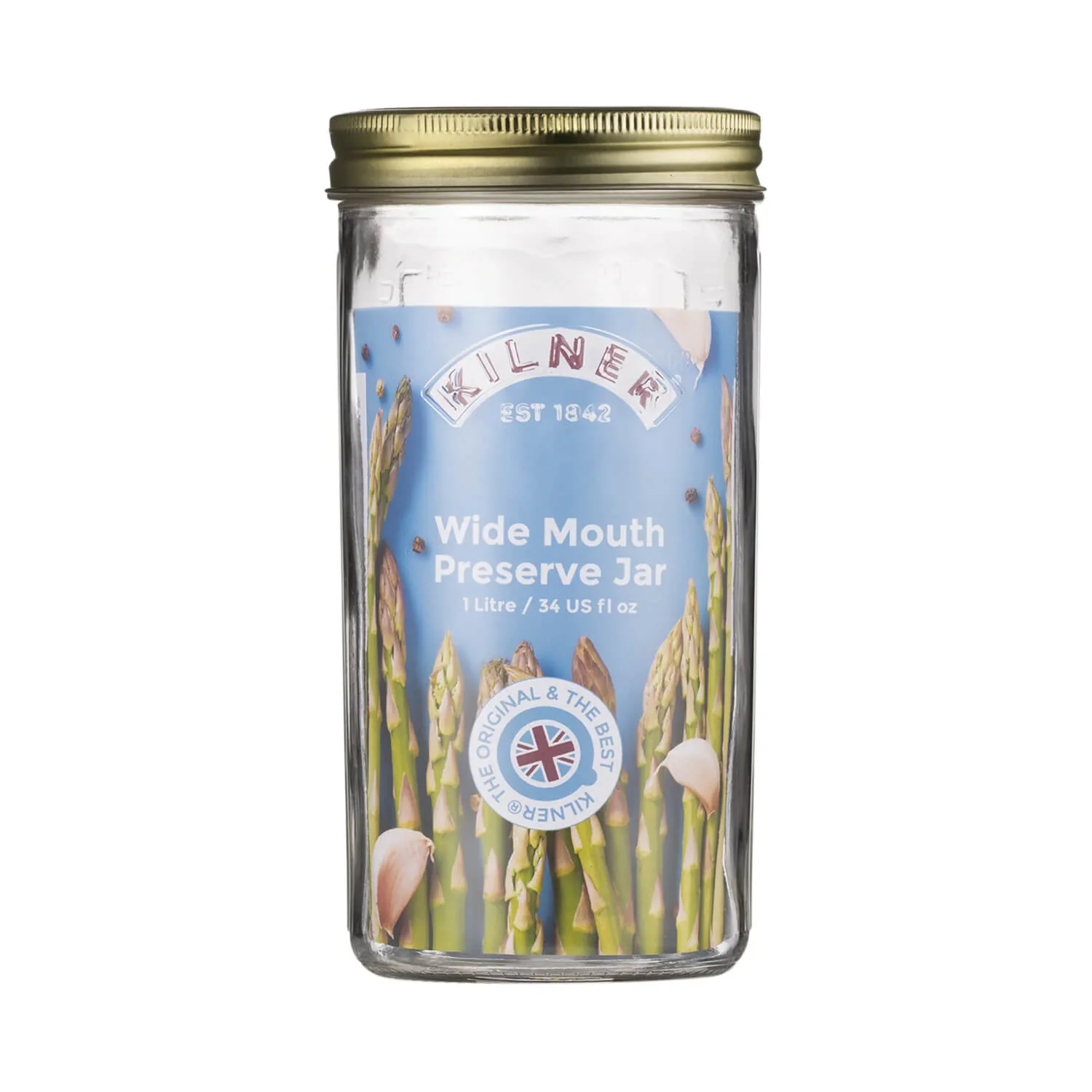 Kilner Glass Wide Mouth Preserve Jar - 1 Litre - Image 3