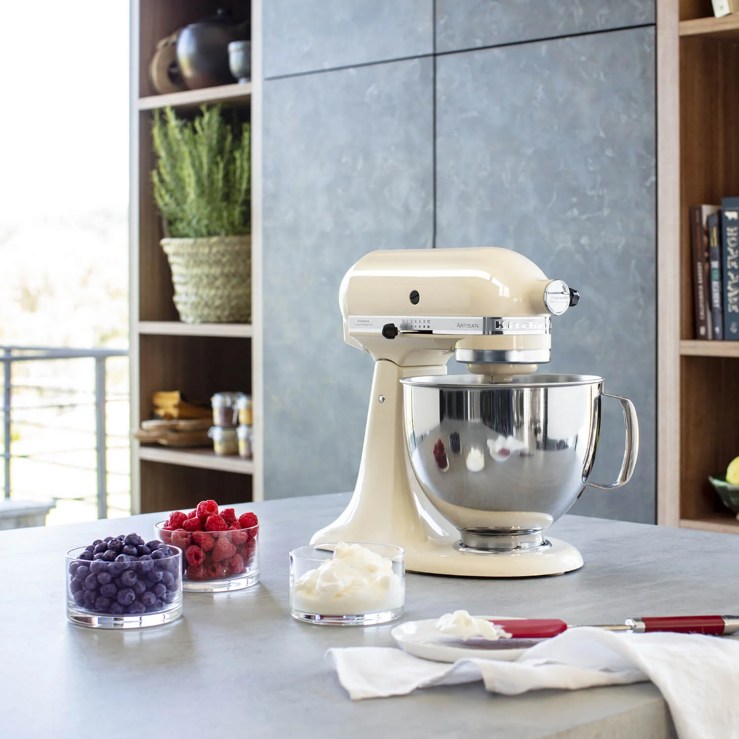 KitchenAid 125 Artisan Tilt-Head Stand Mixer - Almond Cream - Image 6