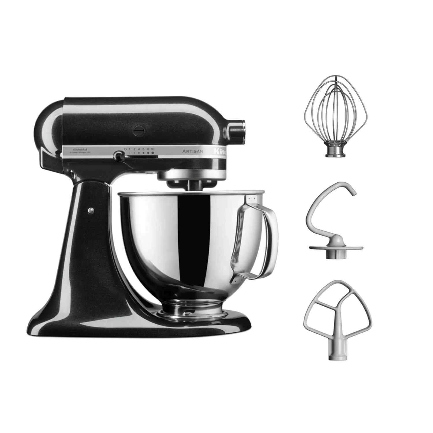 KitchenAid 125 Artisan Tilt-Head Stand Mixer - Onyx Black - Image 2