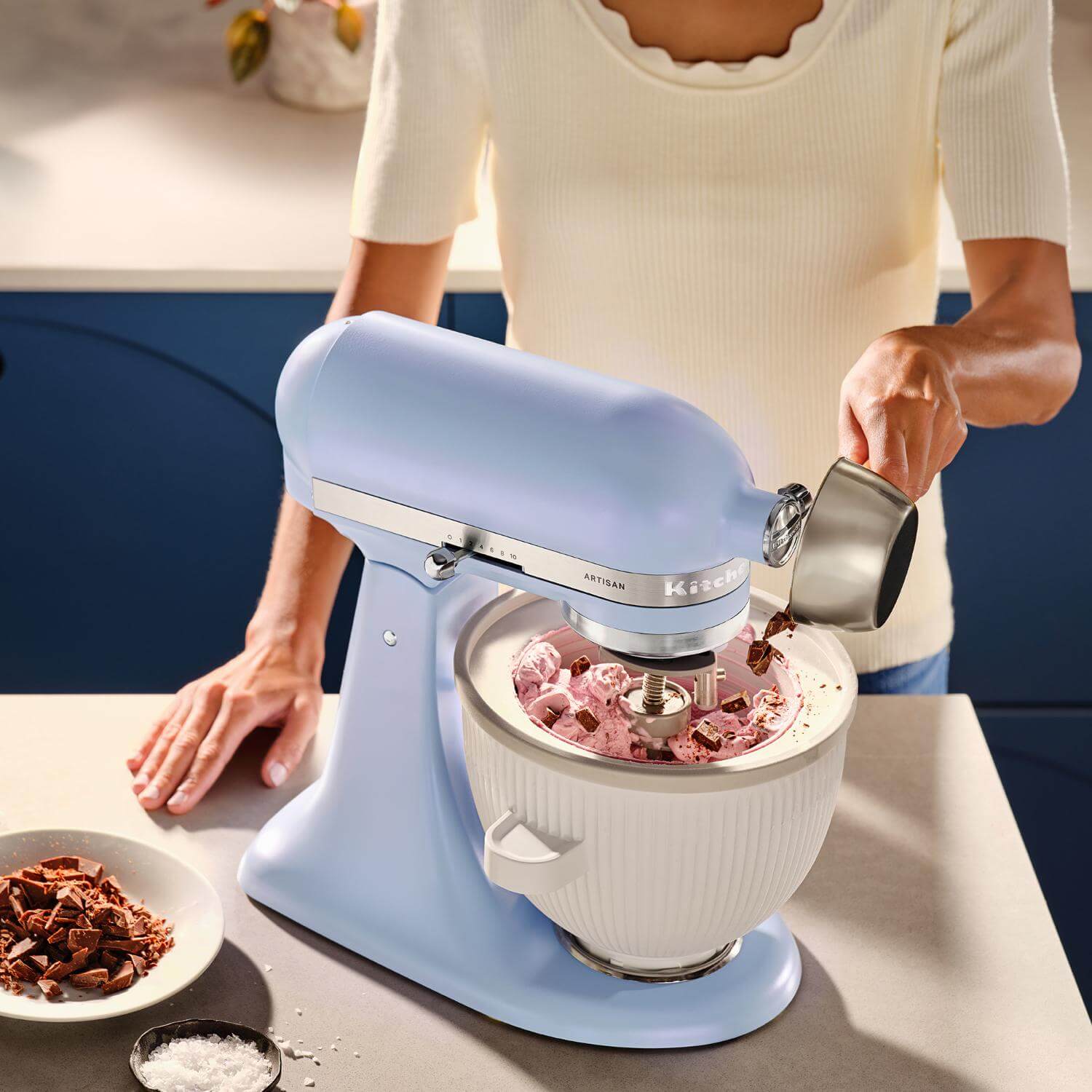 KitchenAid 195 Artisan Tilt-Head Stand Mixer - Blue Salt - Image 7