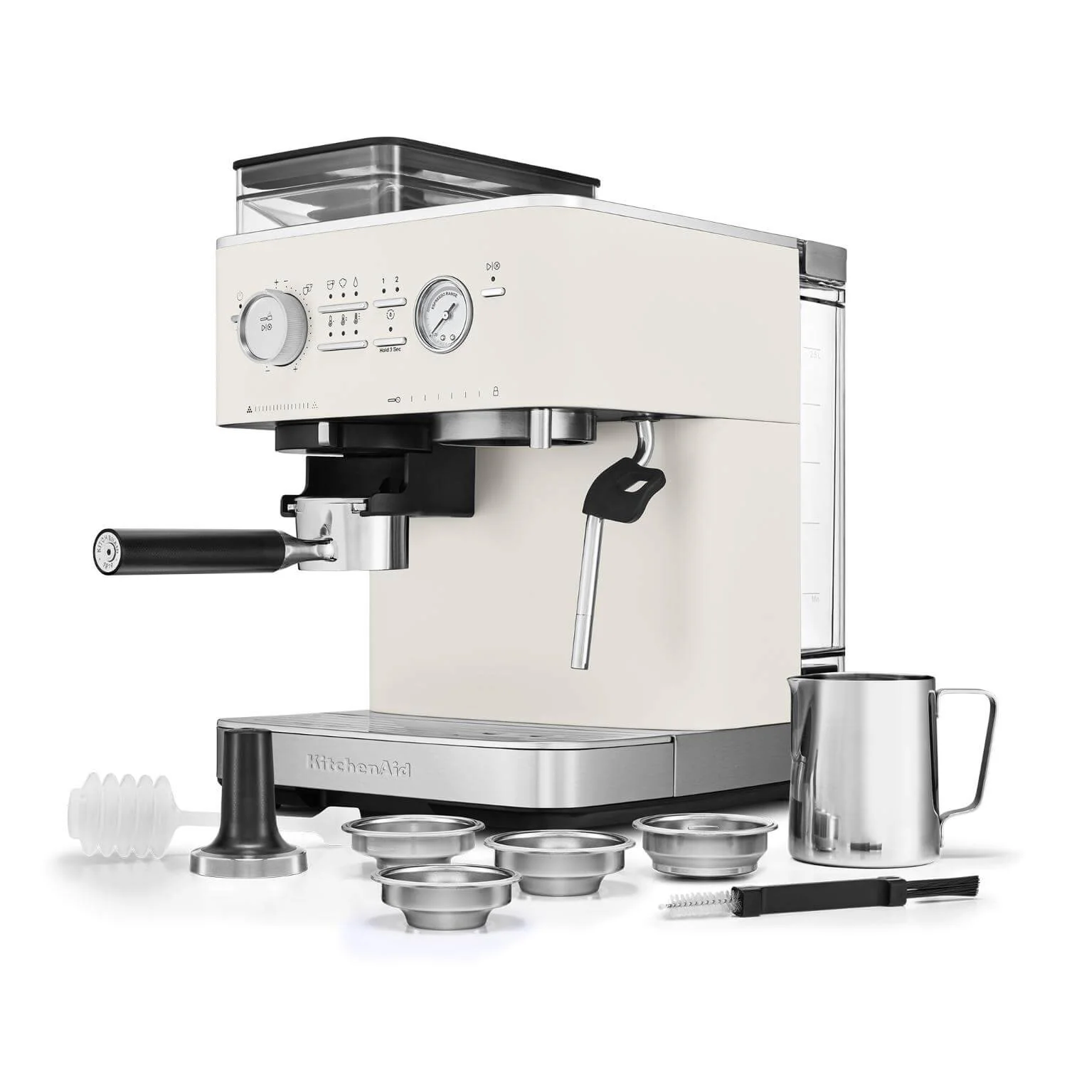 KitchenAid 5KES6551BPL Semi Automatic Espresso Machine with Burr Grinder - Porcelain - Image 2