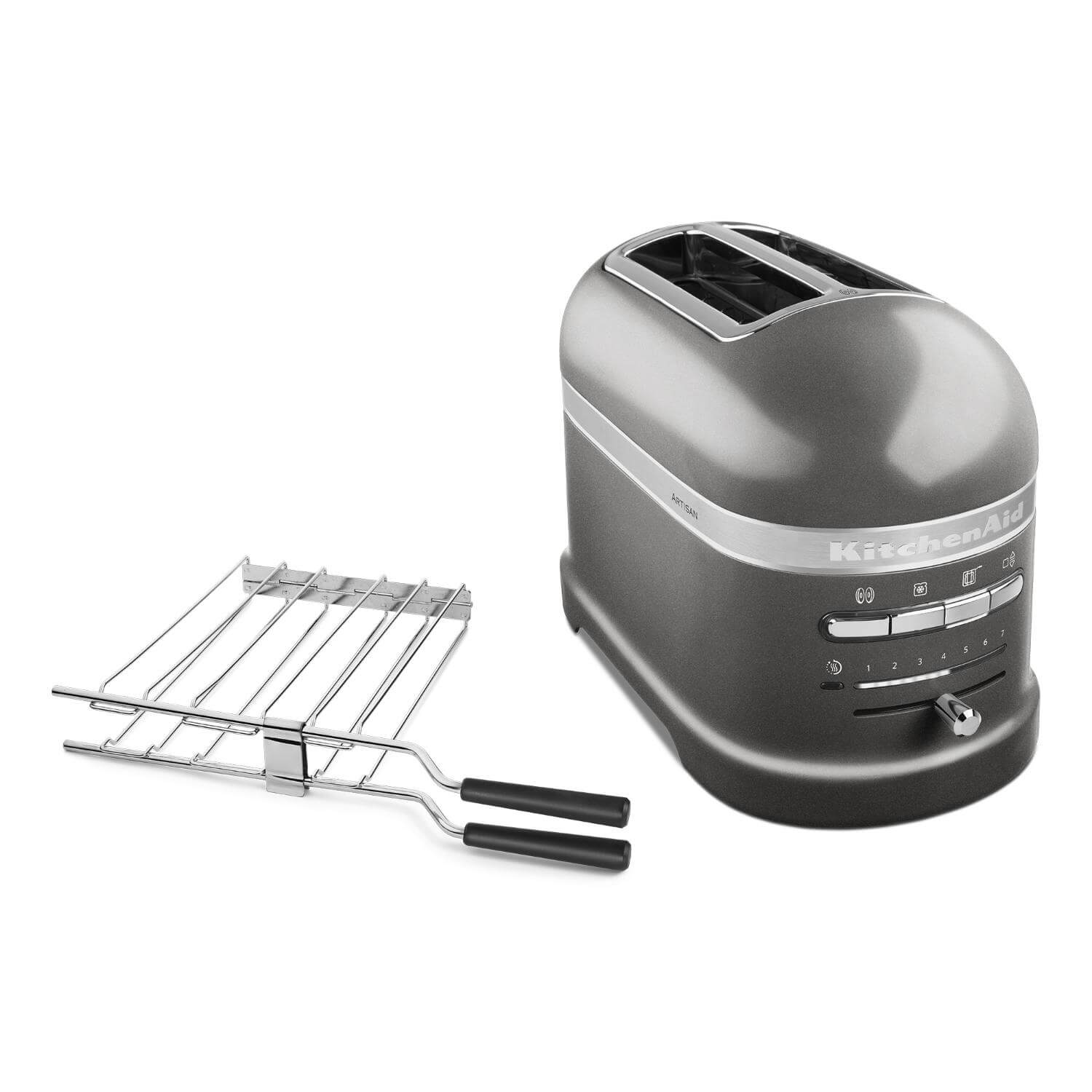 KitchenAid Artisan 5KMT2204BMS 2 Slice Toaster - Medallion Silver - Image 3