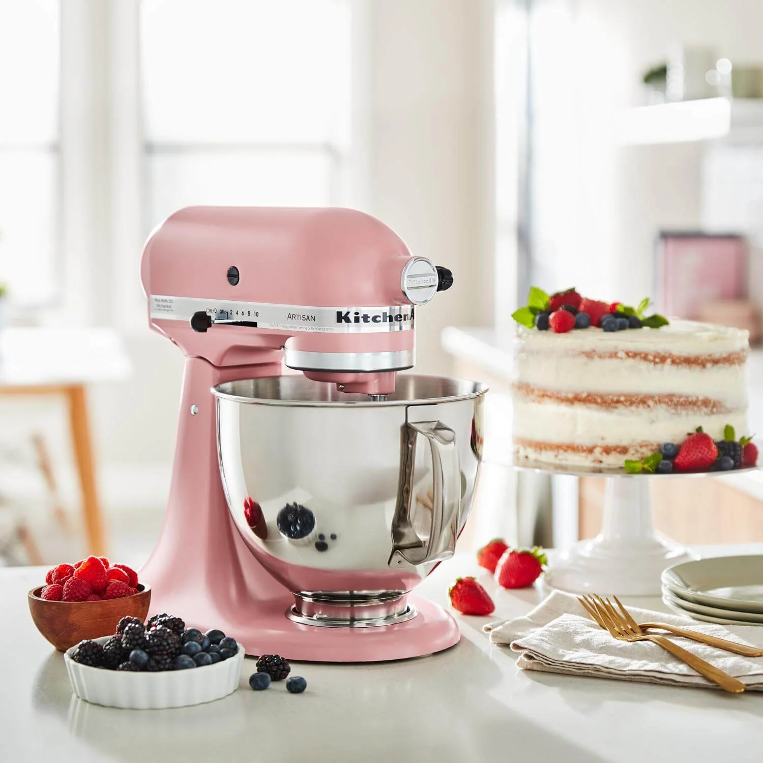 KitchenAid 175 Artisan Tilt-Head Stand Mixer - Dried Rose - Image 7
