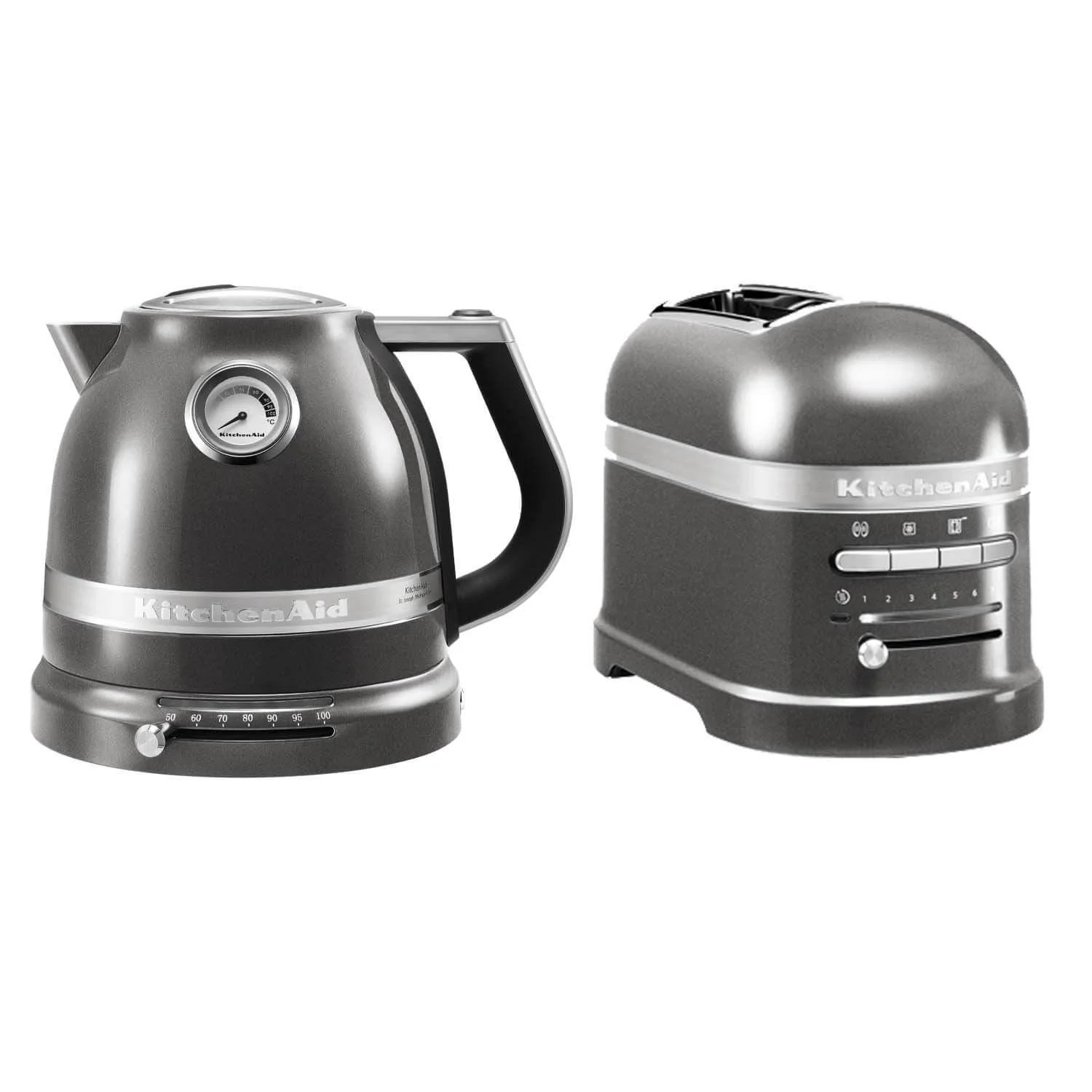 KitchenAid Artisan Kettle & 2 Slice Toaster Set - Medallion Silver