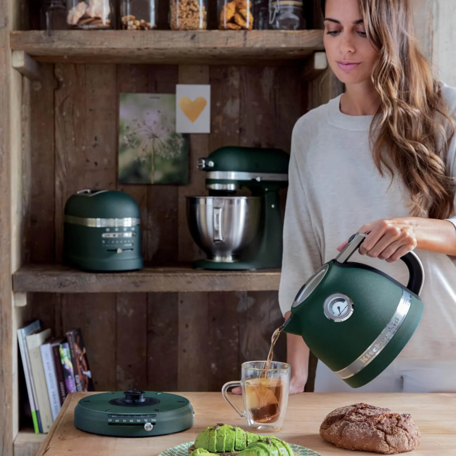 KitchenAid Artisan Kettle & 2 Slice Toaster Set - Pebble Palm - Image 2