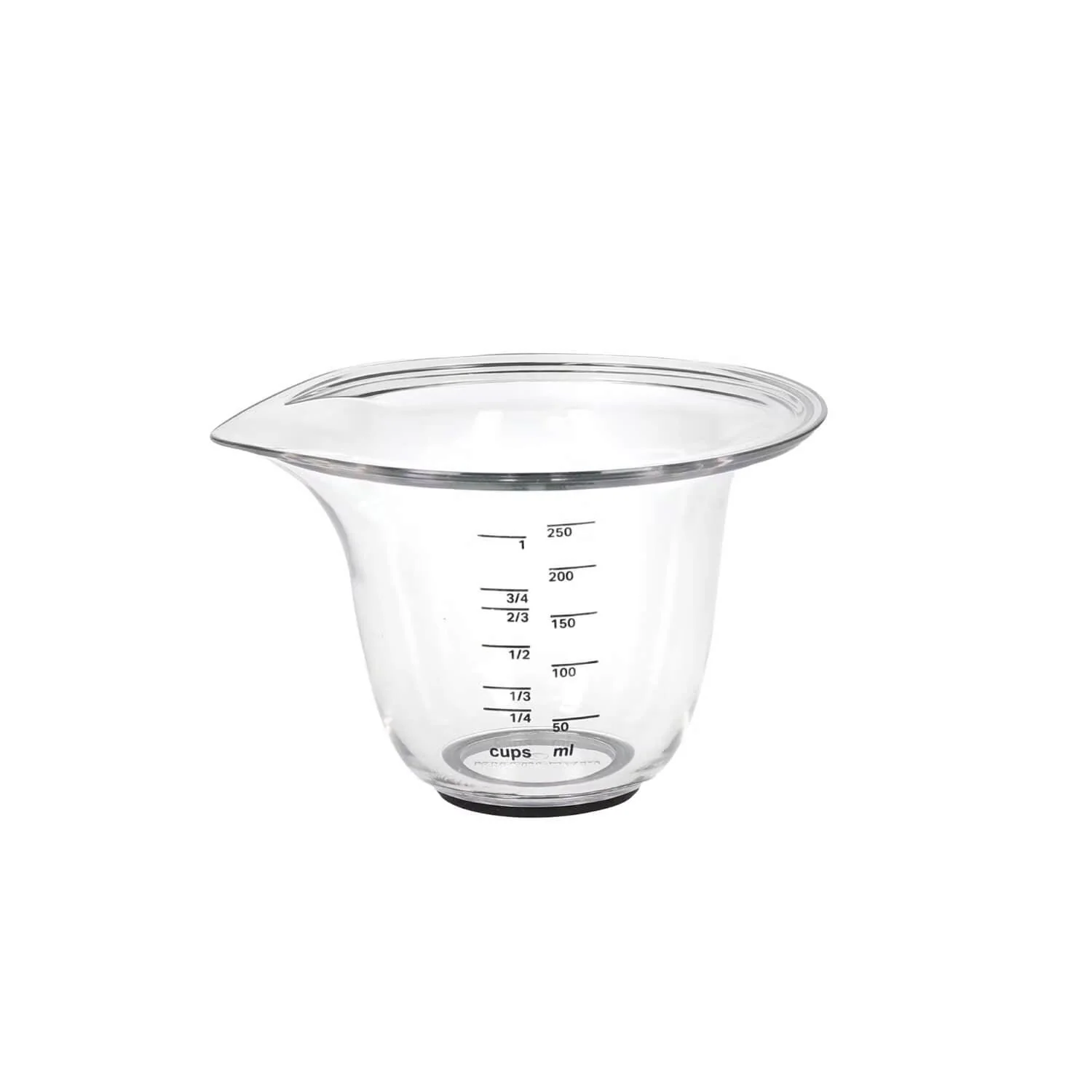 KitchenAid Clear Plastic Stackable 3 Piece Measuring Jug Set - Black Handle - Image 3