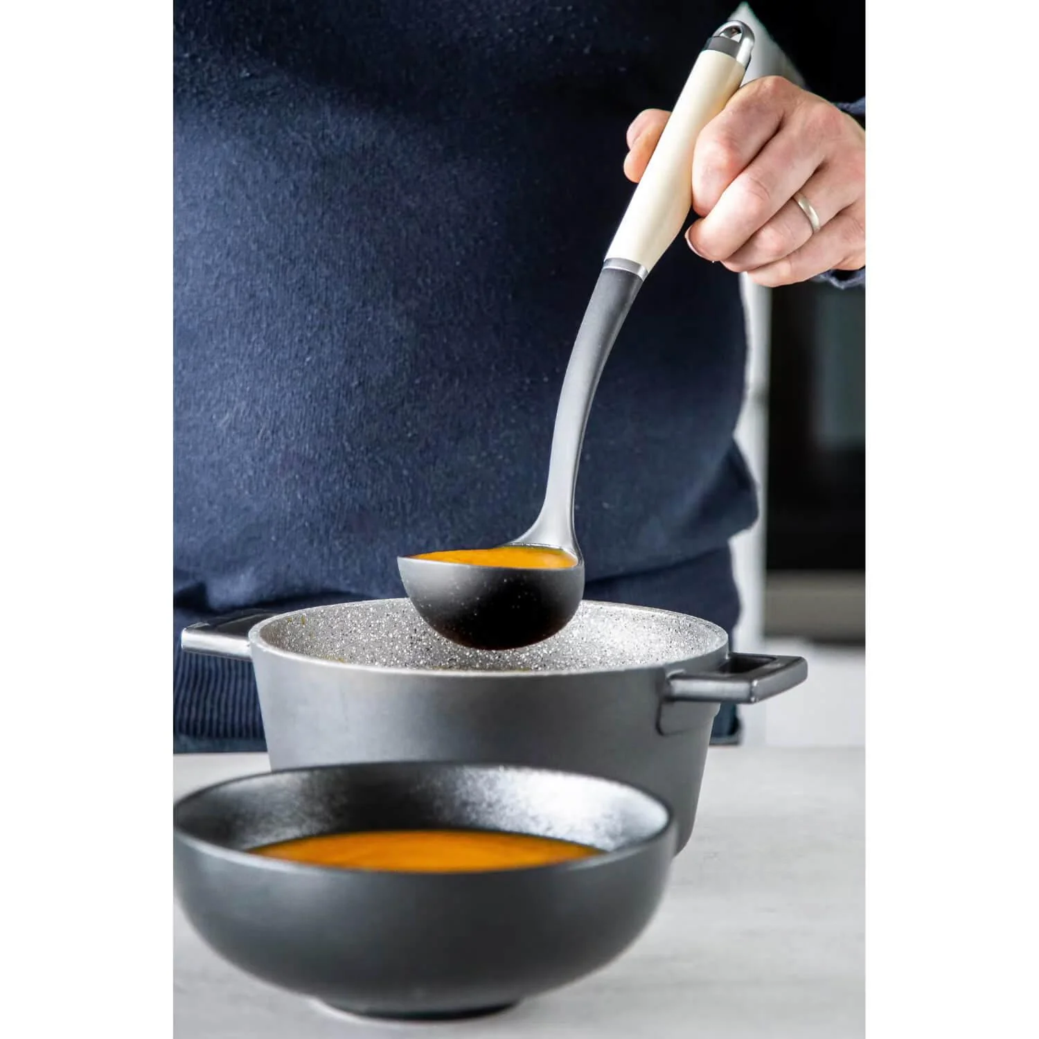 KitchenAid Utensils Plastic Ladle - Almond Cream - Image 4