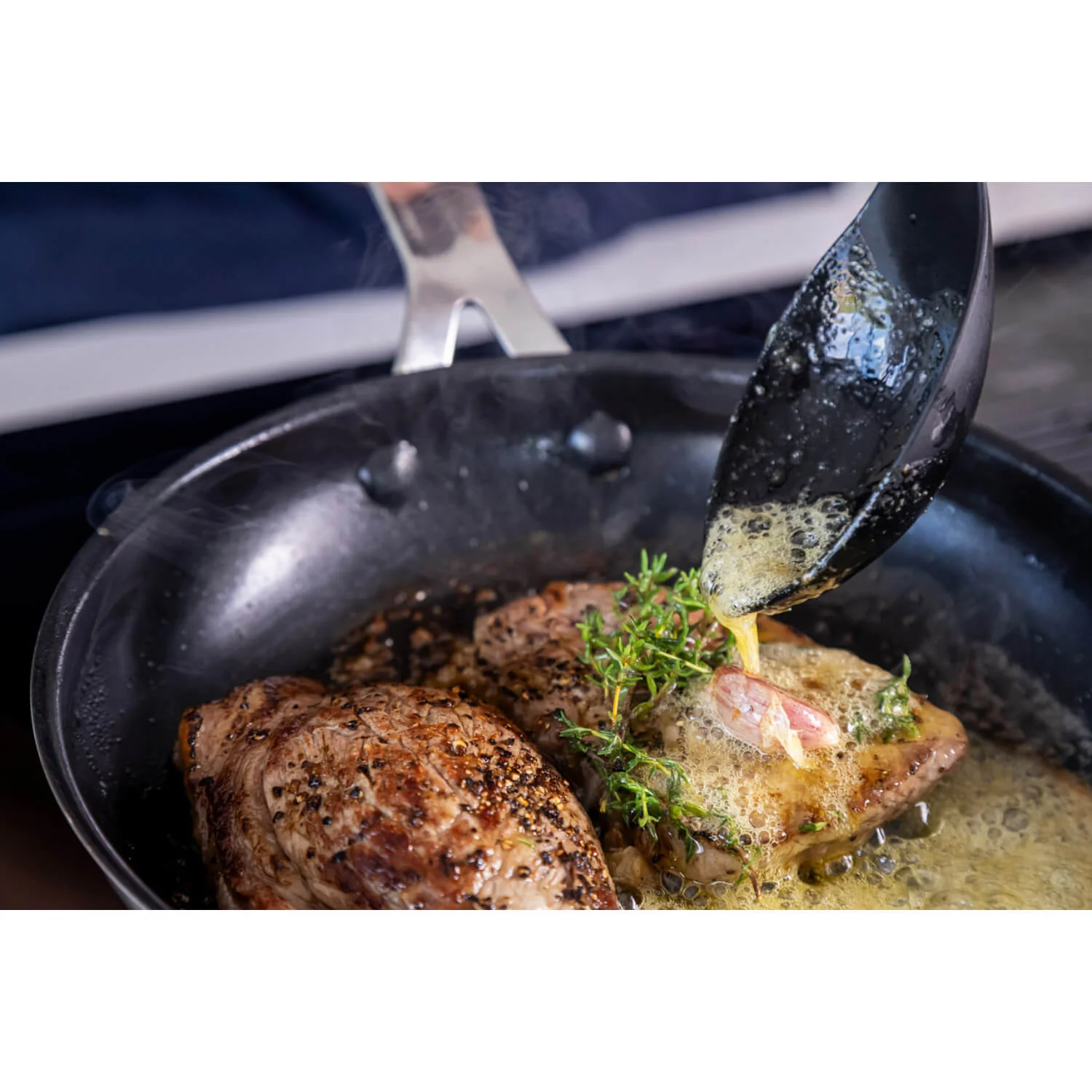 KitchenAid Soft Grip Basting Spoon - Charcoal Grey - Image 5