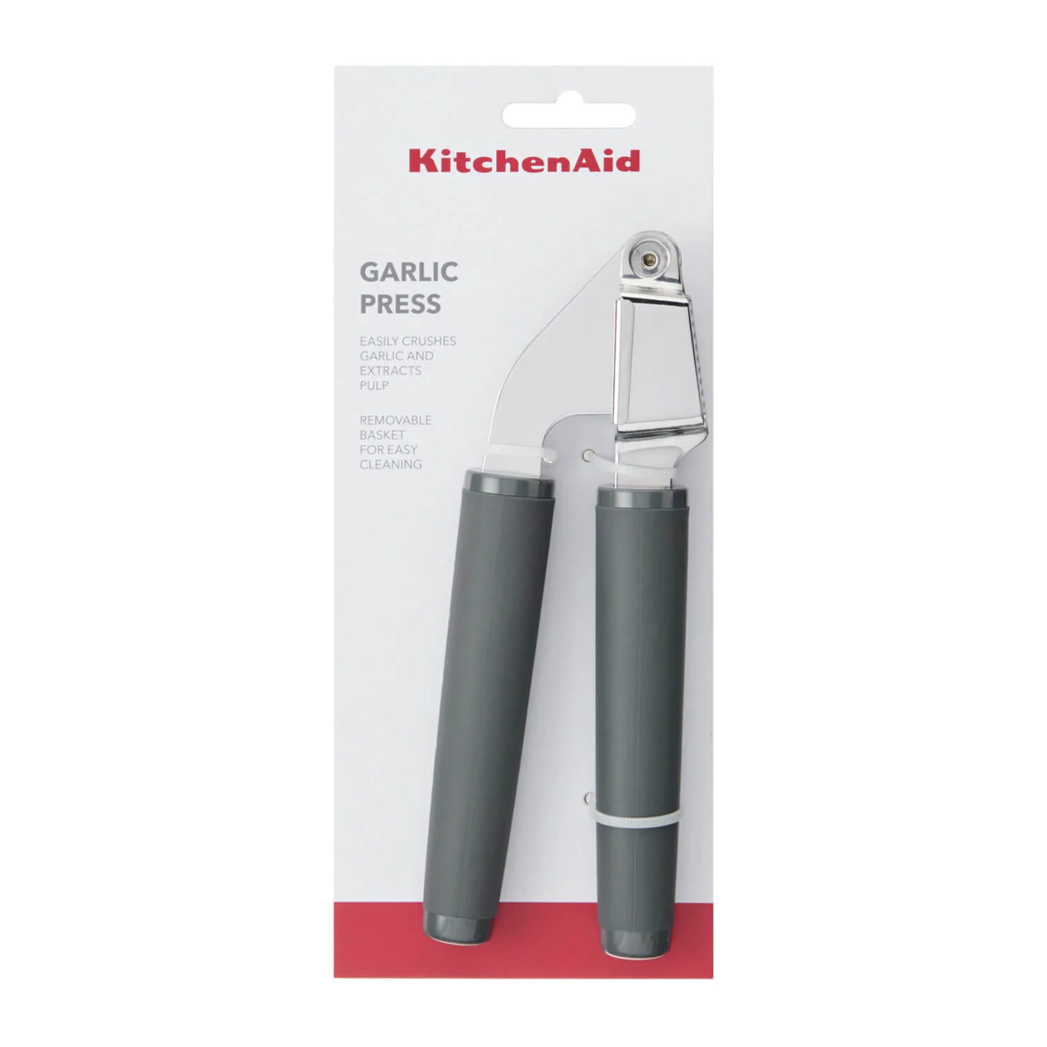 KitchenAid Soft Grip Garlic Press - Charcoal Grey - Image 3