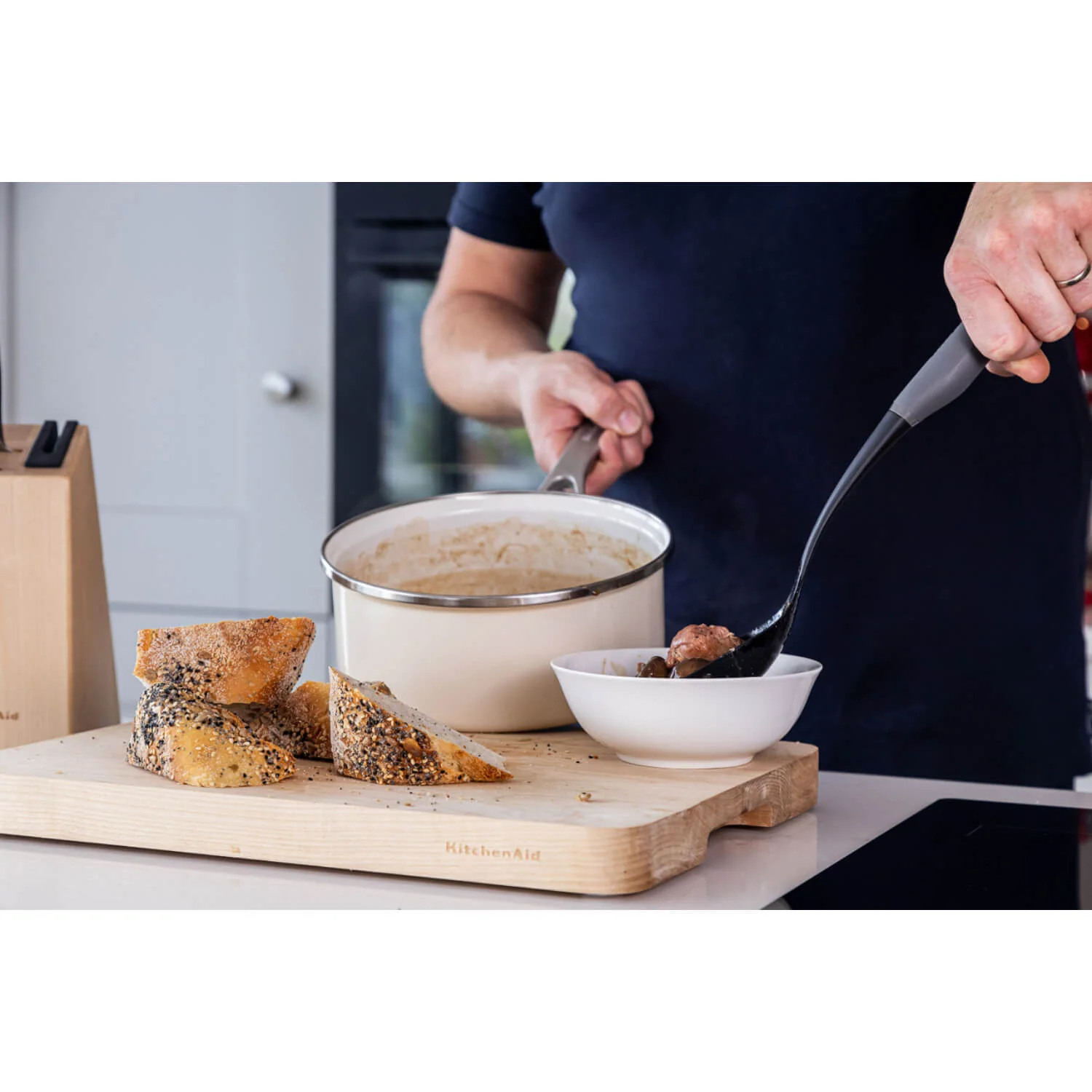 KitchenAid Soft Grip Slotted Spoon - Charcoal Grey - Image 6