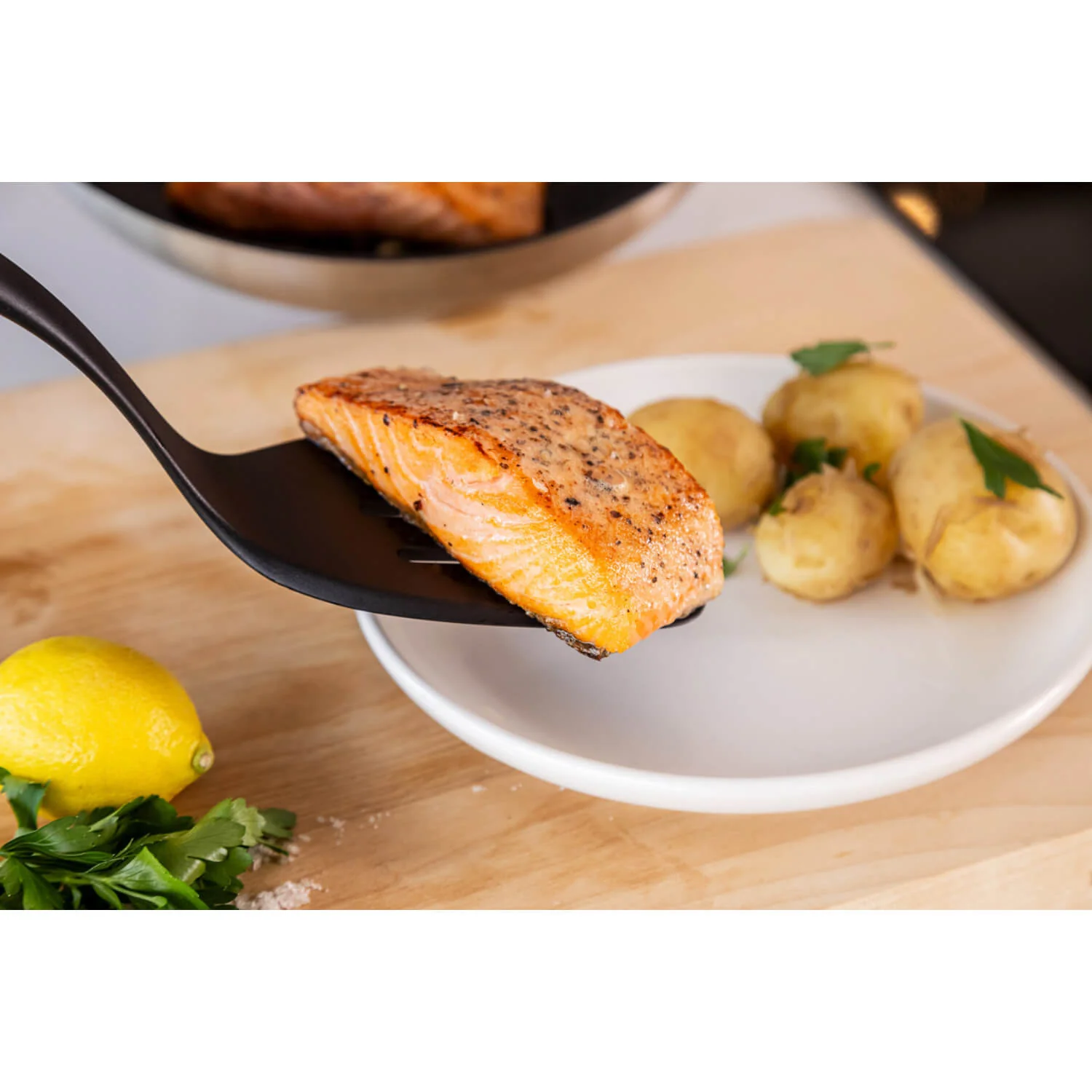 KitchenAid Soft Grip Slotted Turner - Charcoal Grey - Image 4