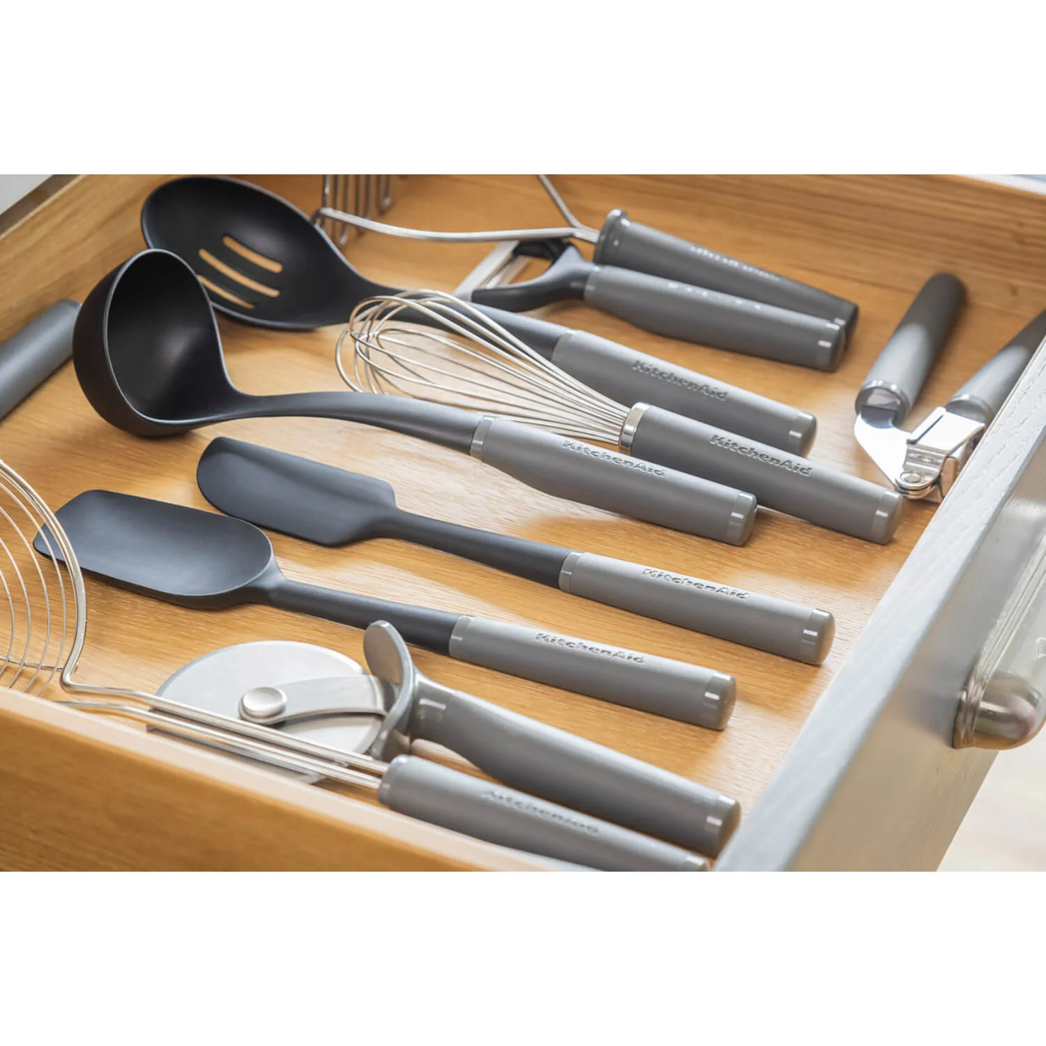 KitchenAid Soft Grip Slotted Turner - Charcoal Grey - Image 7