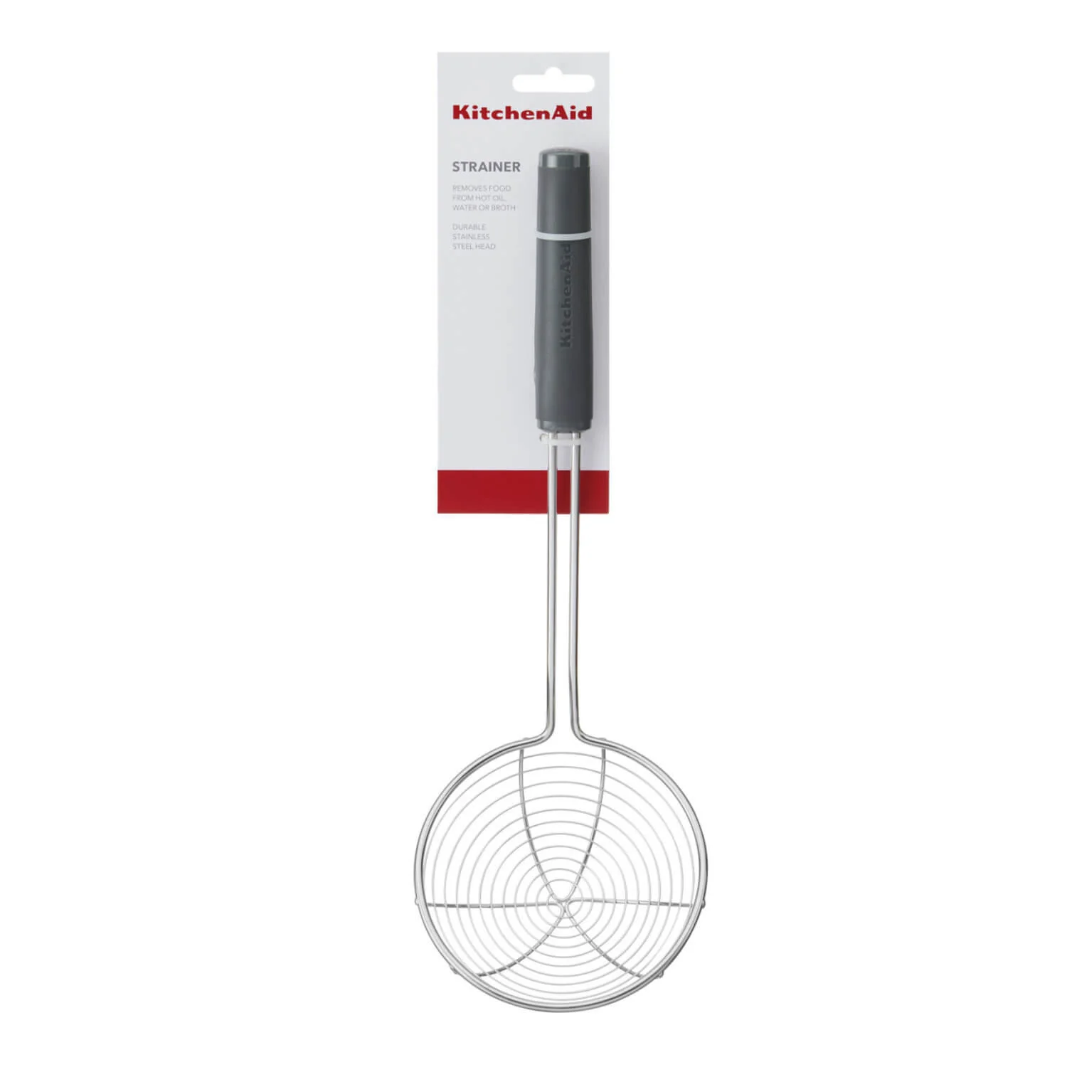 KitchenAid Soft Grip Wire Skimmer Strainer - Charcoal Grey - Image 3
