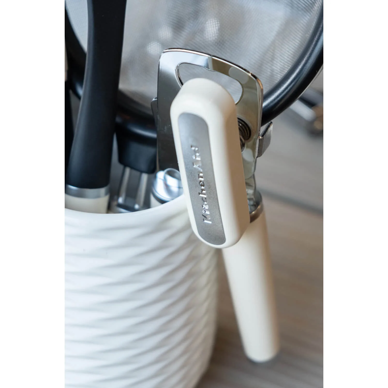 KitchenAid Stainless Steel Can Opener - Almond Cream - Image 6