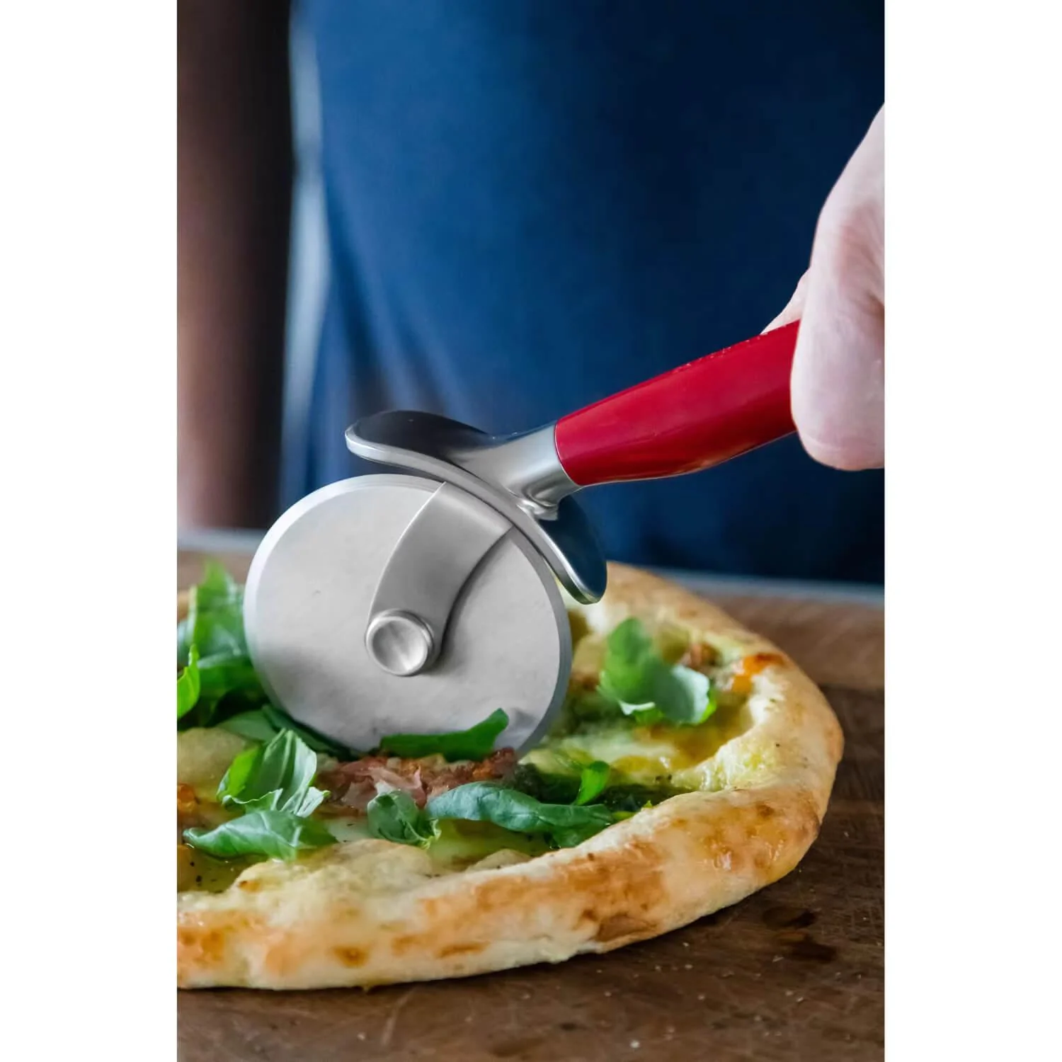 KitchenAid Utensils Stainless Steel Pizza Wheel - Empire Red - Image 5