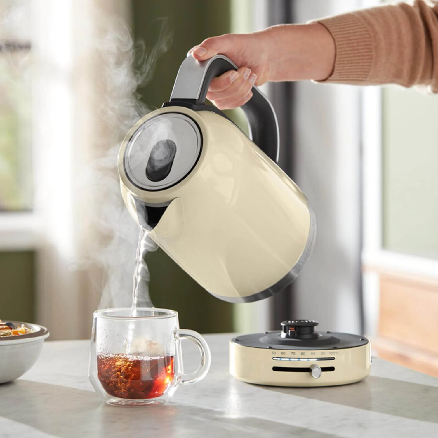 KitchenAid Variable Temperature 5KEK1701BAC 1.7 Litre Kettle - Almond Cream - Image 5