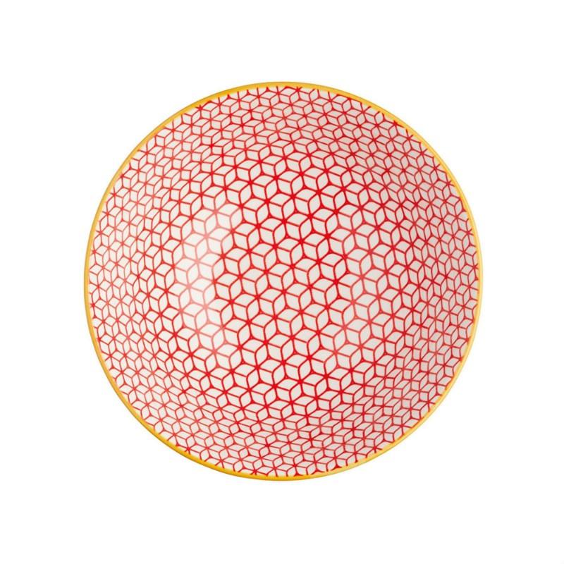 Kitchencraft Stoneware Bowl - Geometric Blue - Image 2