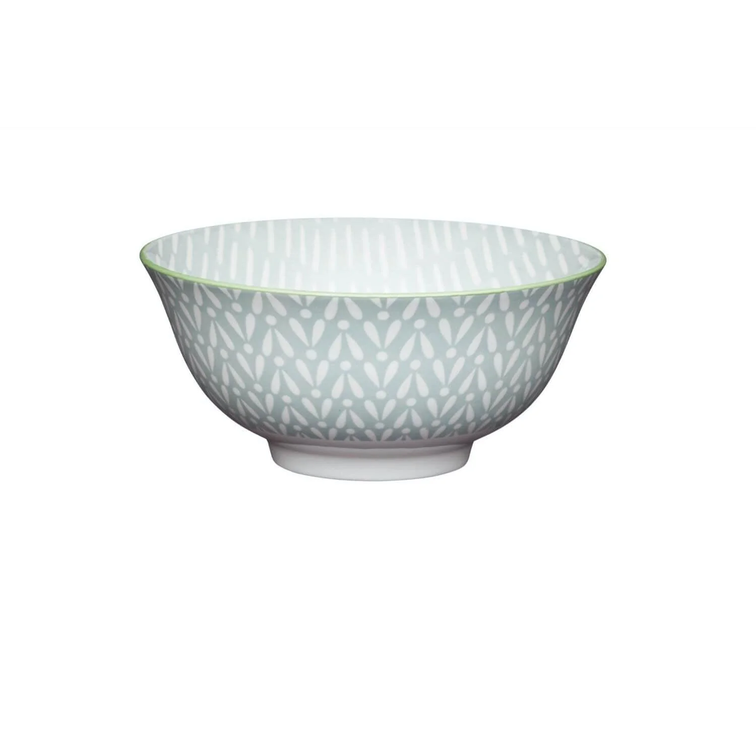 KitchenCraft Stoneware Bowl - Light Grey Pattern