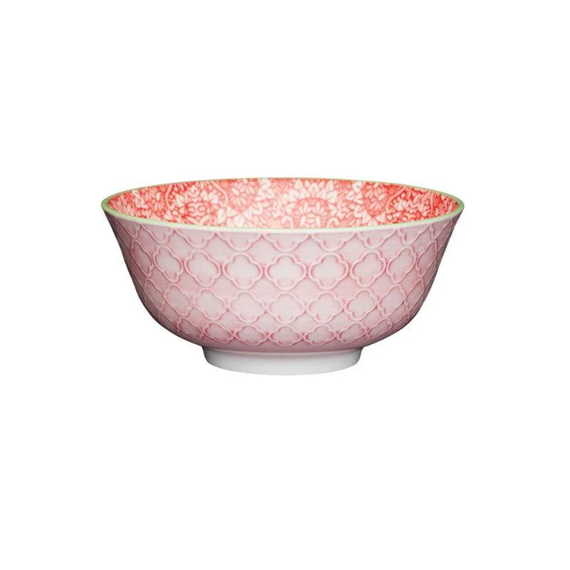 Kitchencraft Stoneware Bowl - Damask Red