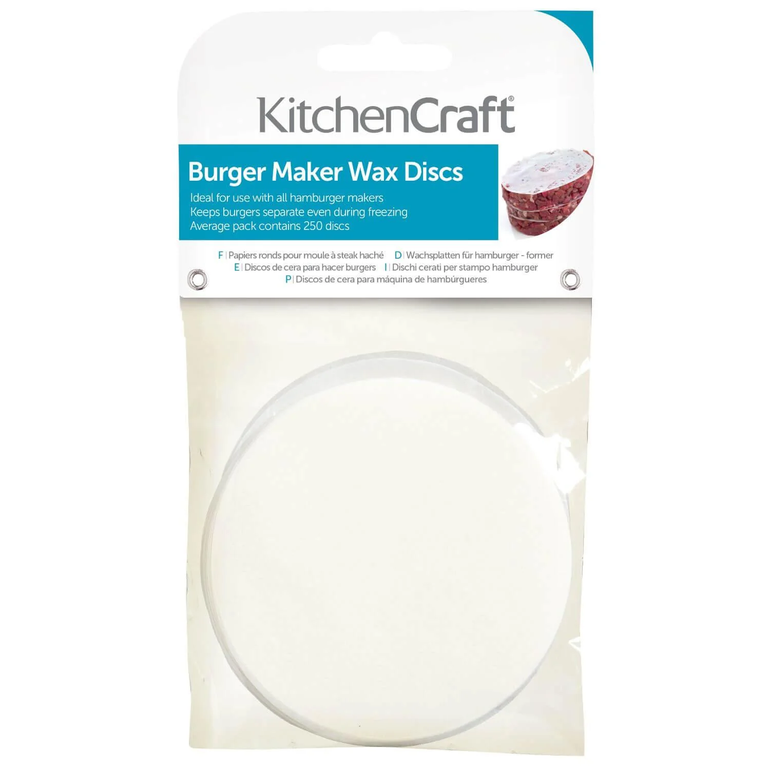 KitchenCraft Burger Maker Wax Discs - 250 Pack - Image 5