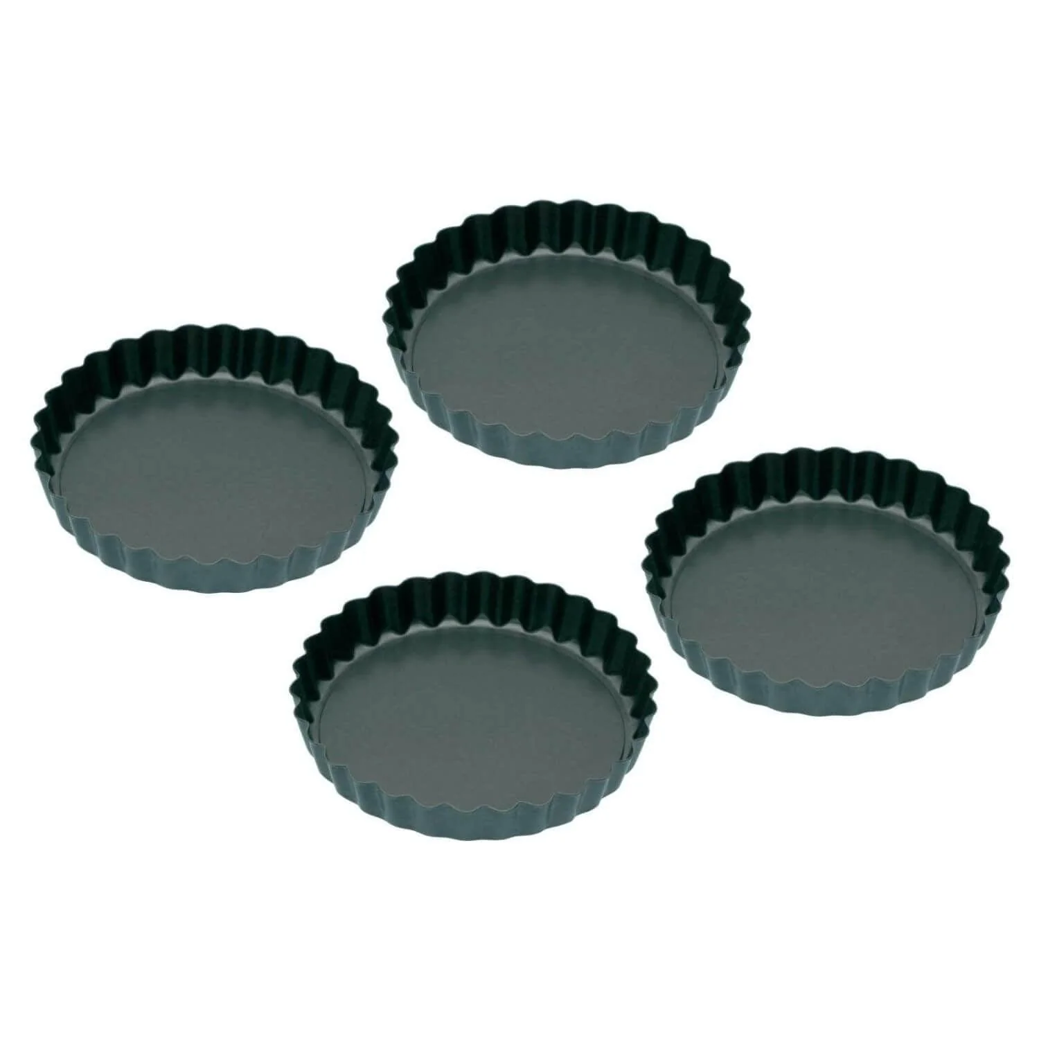 KitchenCraft Mini Flan Tins - Set of 4