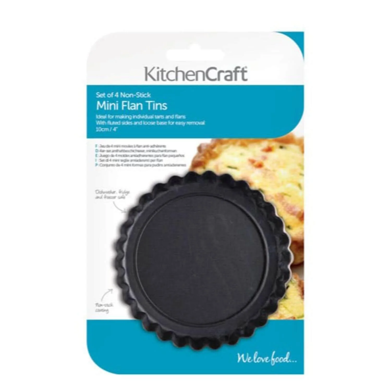 KitchenCraft Mini Flan Tins - Set of 4 - Image 2