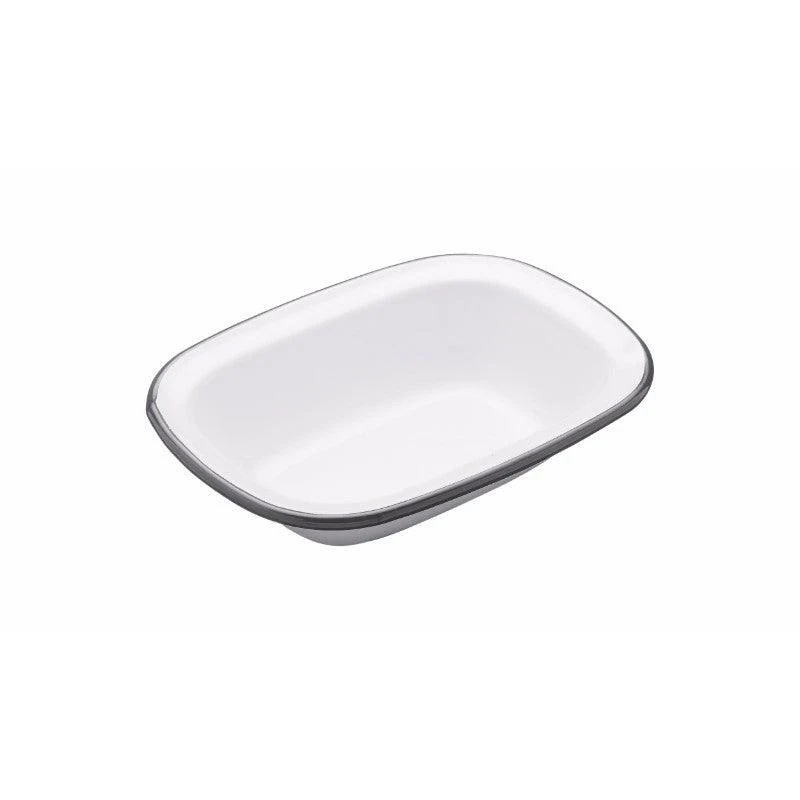 Living Nostalgia Oblong Enamel Pie Dish - 18cm
