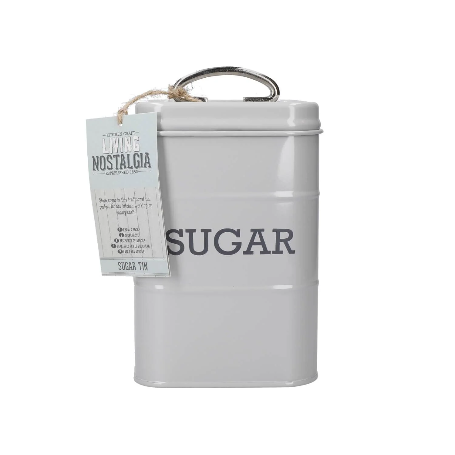 Living Nostalgia Sugar Tin - Grey - Image 4