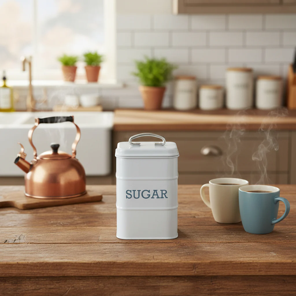 Living Nostalgia Sugar Tin - Grey - Image 5
