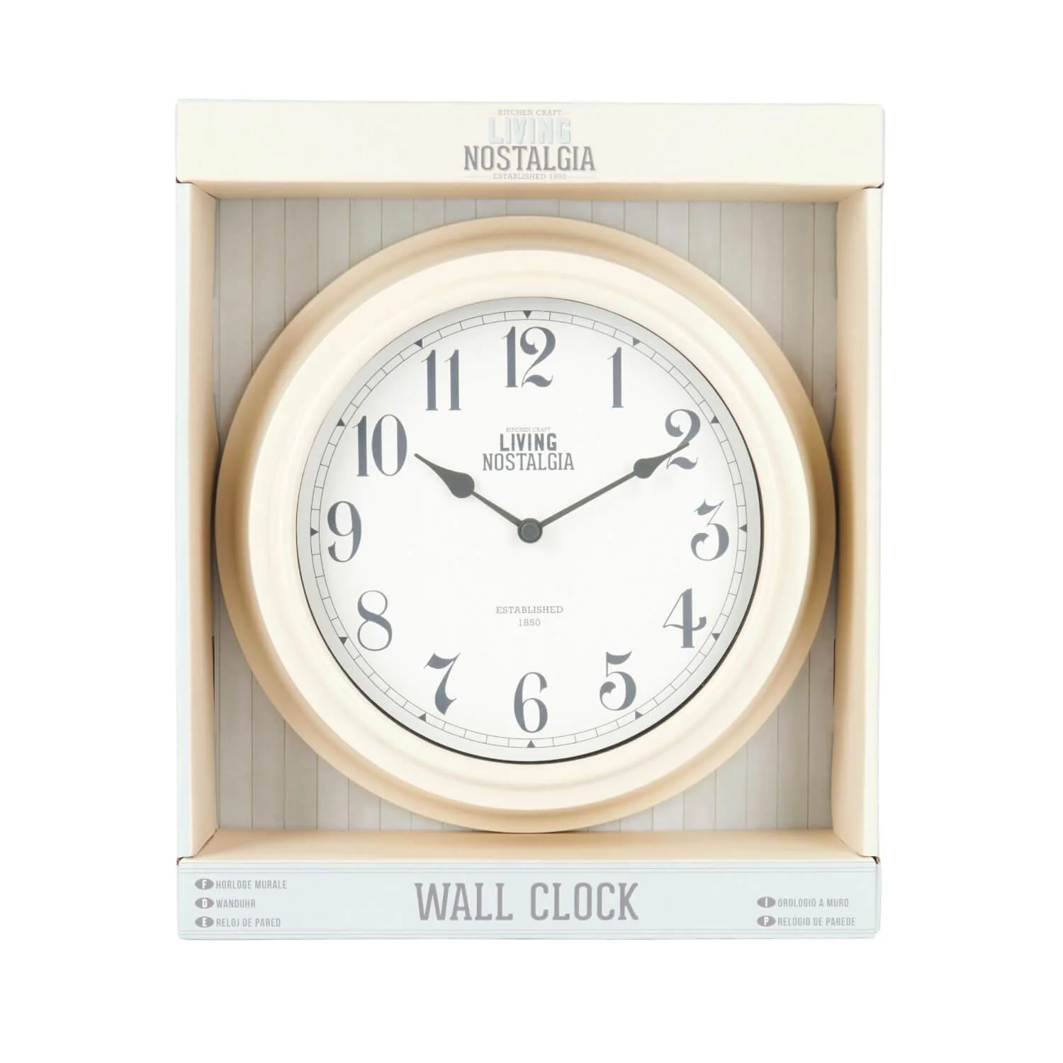 Living Nostalgia Wall Clock - Cream - Image 3