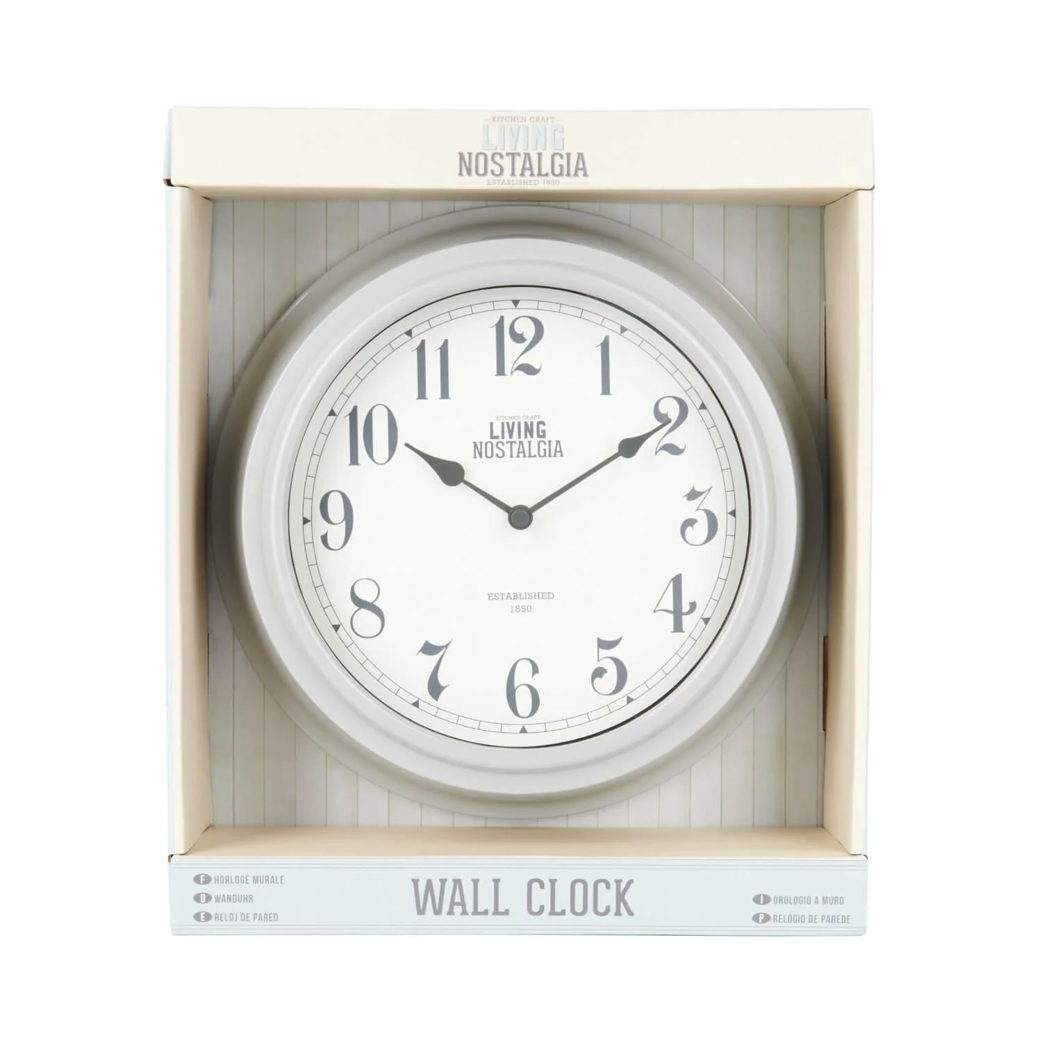 Living Nostalgia Wall Clock - Grey - Image 2