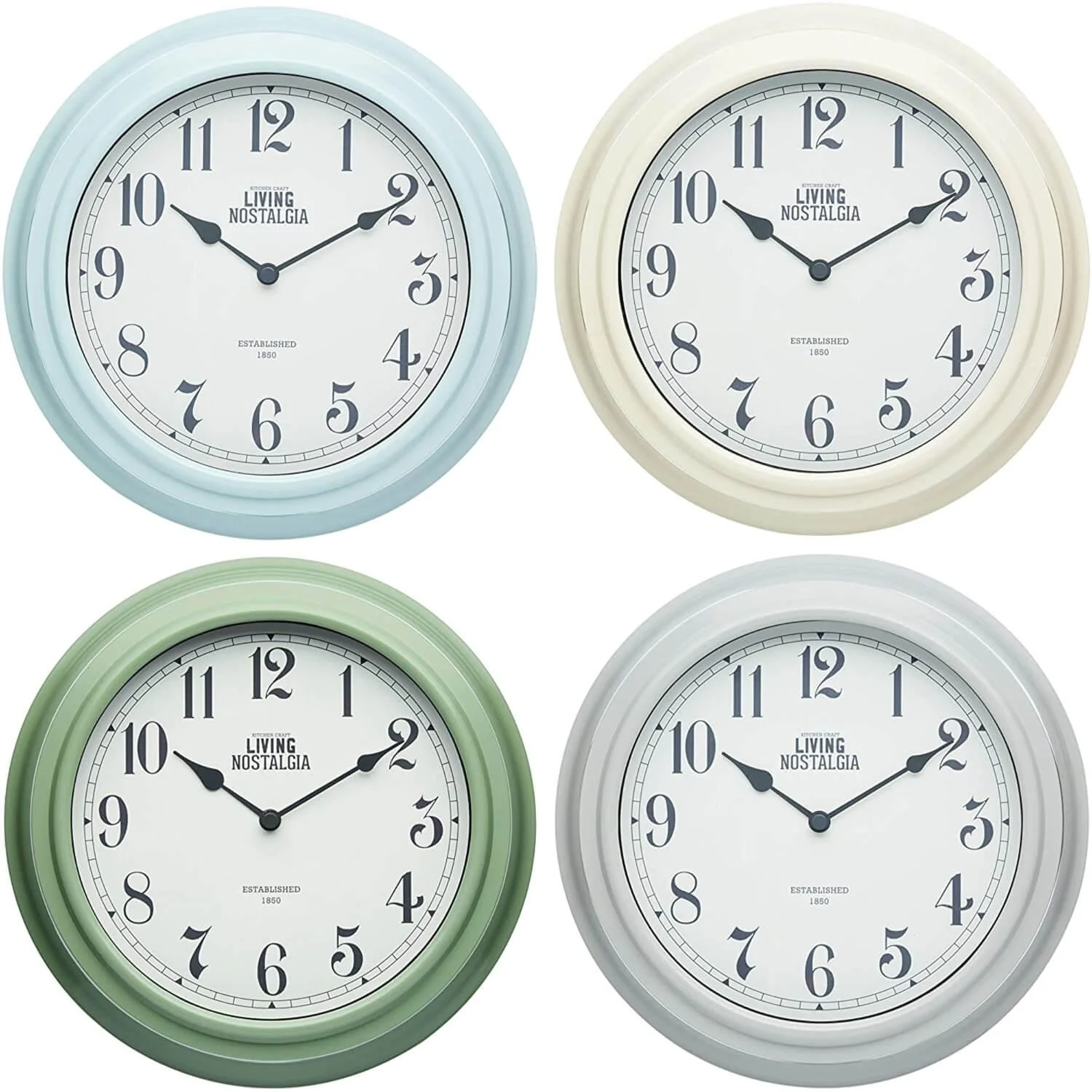 Living Nostalgia Wall Clock - Grey - Image 3