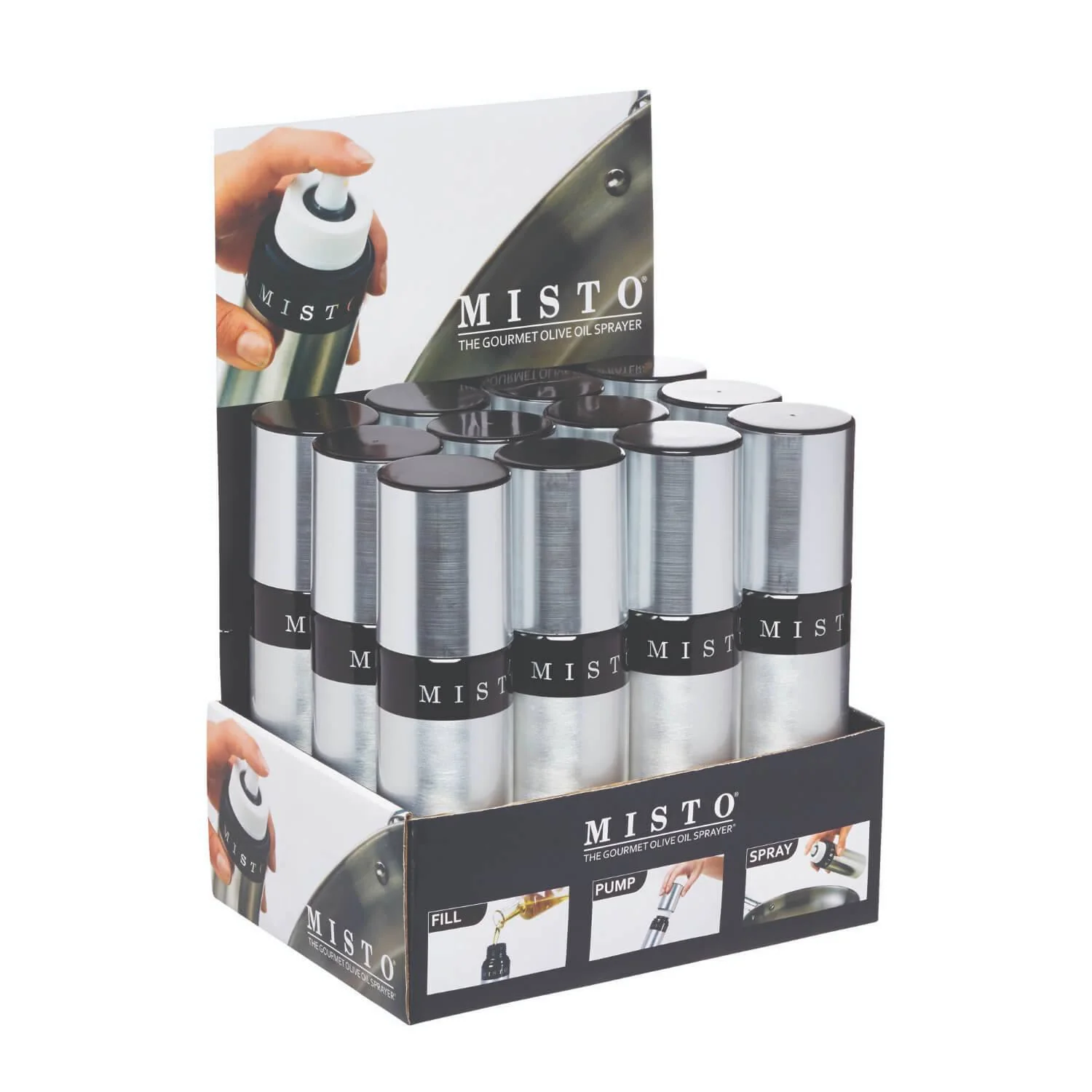 Misto Reusable Oil Sprayer - Silver - Image 2
