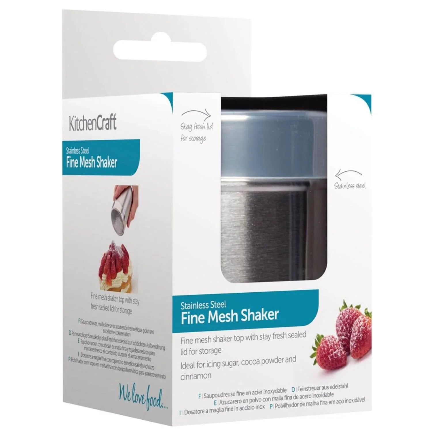 KitchenCraft Stainless Steel Fine Mesh Shaker - Image 2