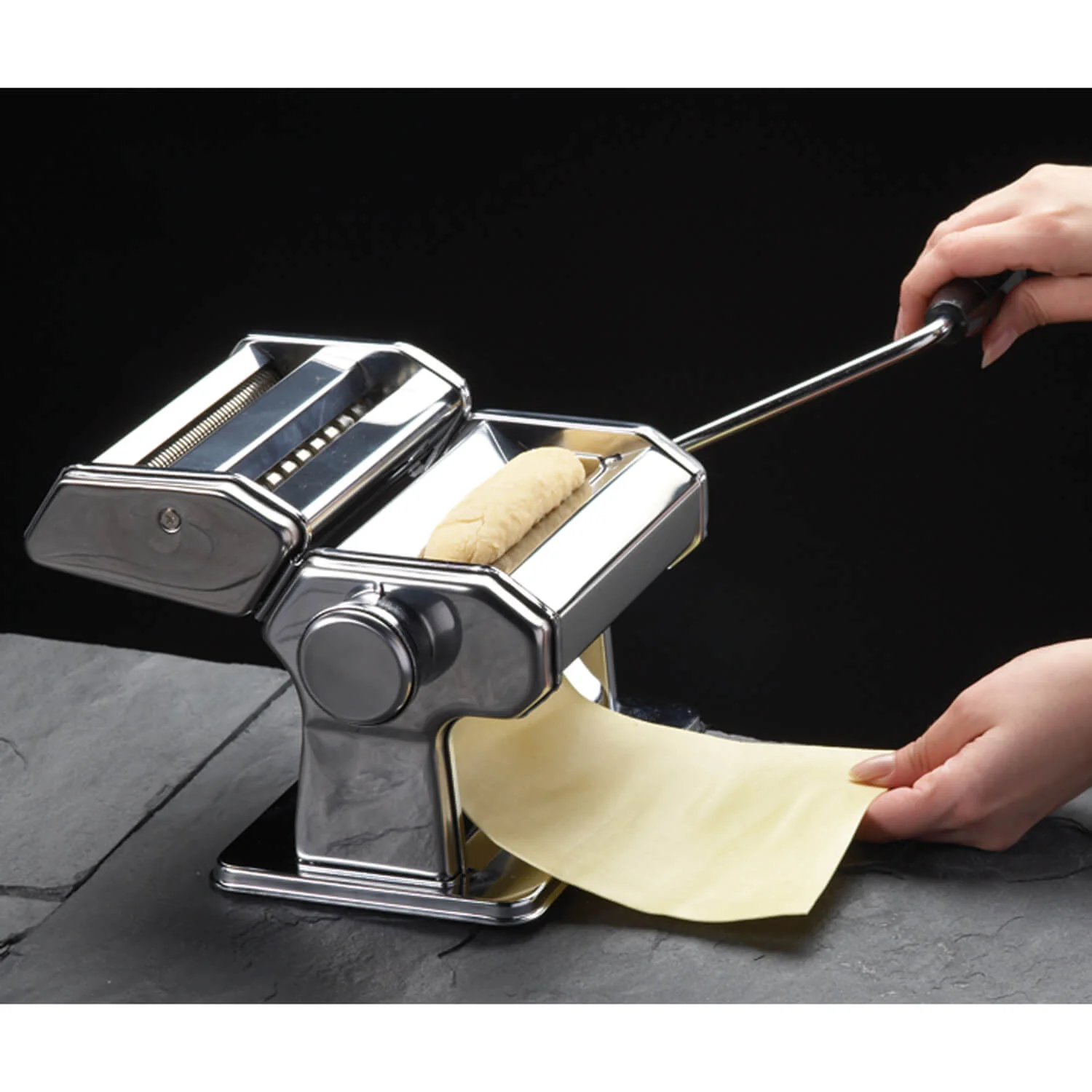 World of Flavours Italian Pasta Machine - Silver - Image 5